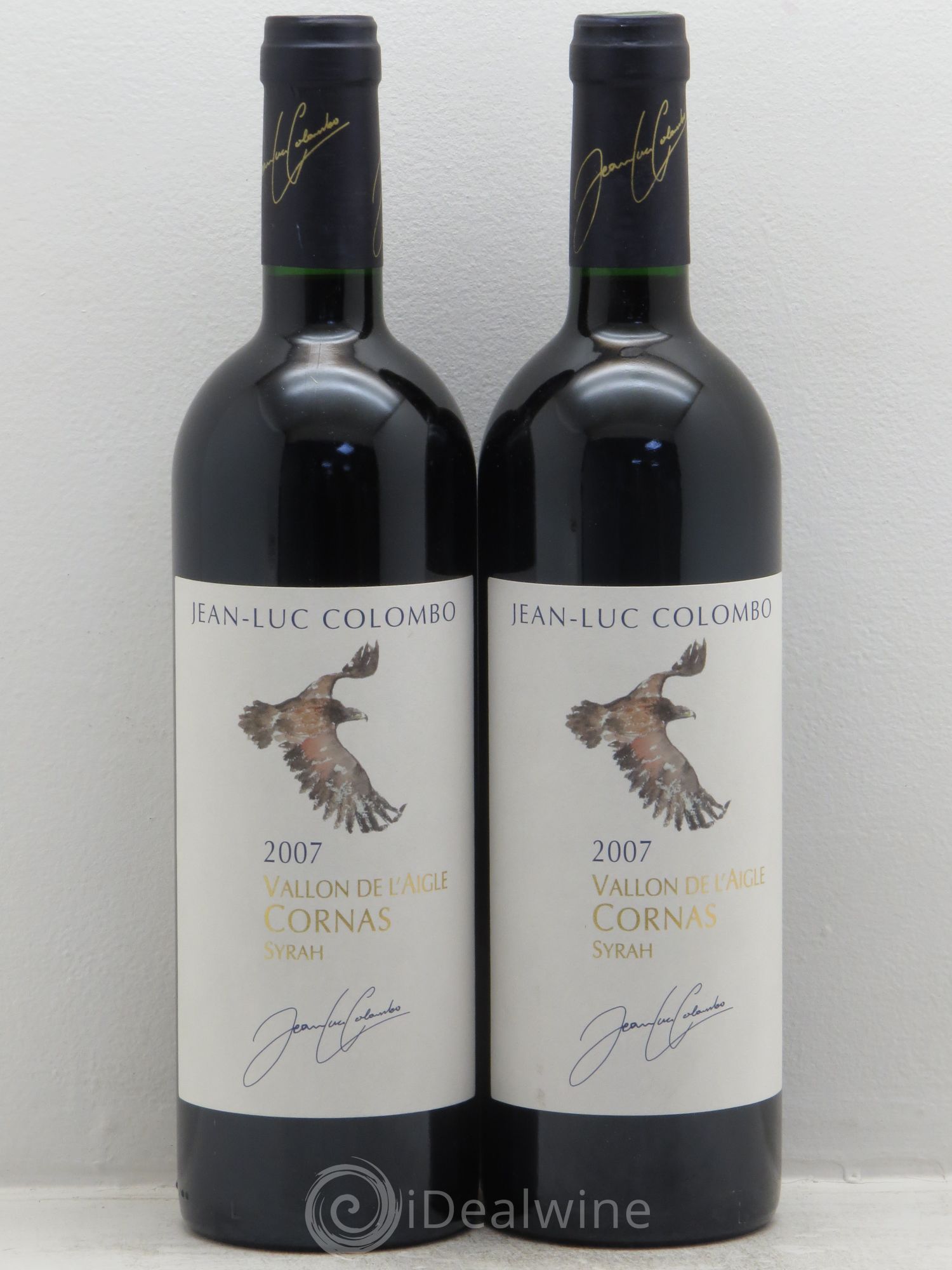 Cornas Vallon de l'Aigle Jean-Luc Colombo (sans prix de réserve) 2007 - Lot de 2 bouteilles - 0