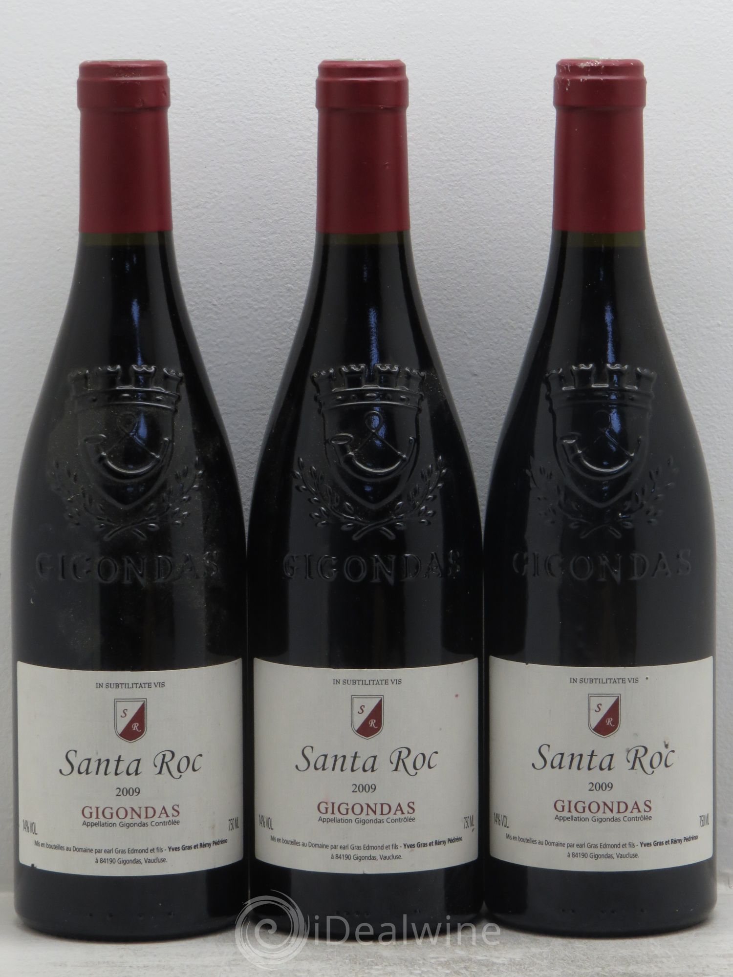 Gigondas Santa Roc 2009 - Lot of 3 bottles - 0