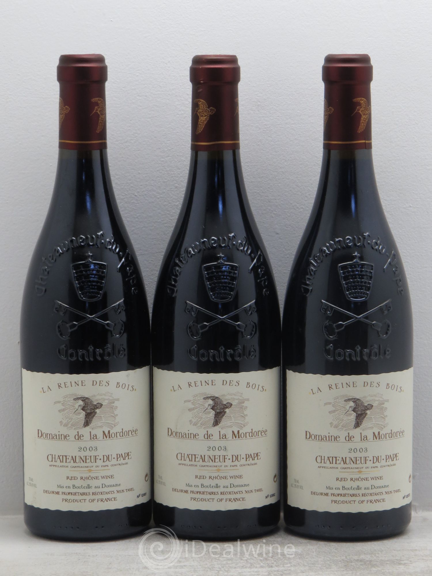 Châteauneuf-du-Pape Cuvée de la Reine des Bois La Mordorée (Domaine de) 2003 - Lot de 3 bouteilles - 0