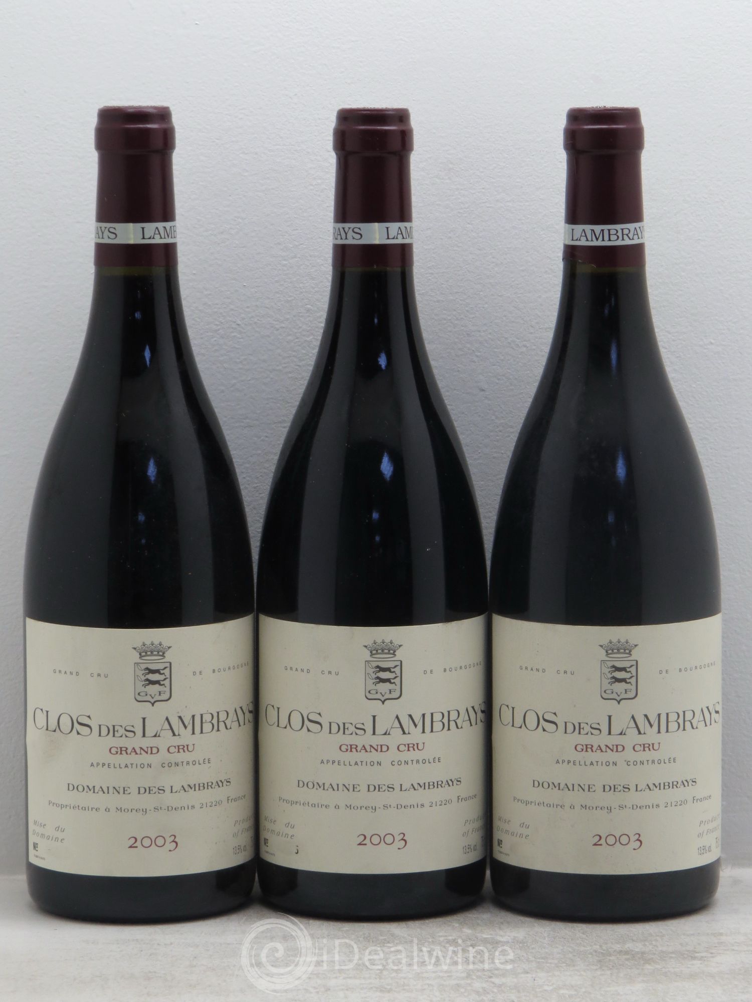 Clos des Lambrays Grand Cru Domaine des Lambrays 2003 - Lot de 3 bouteilles - 0