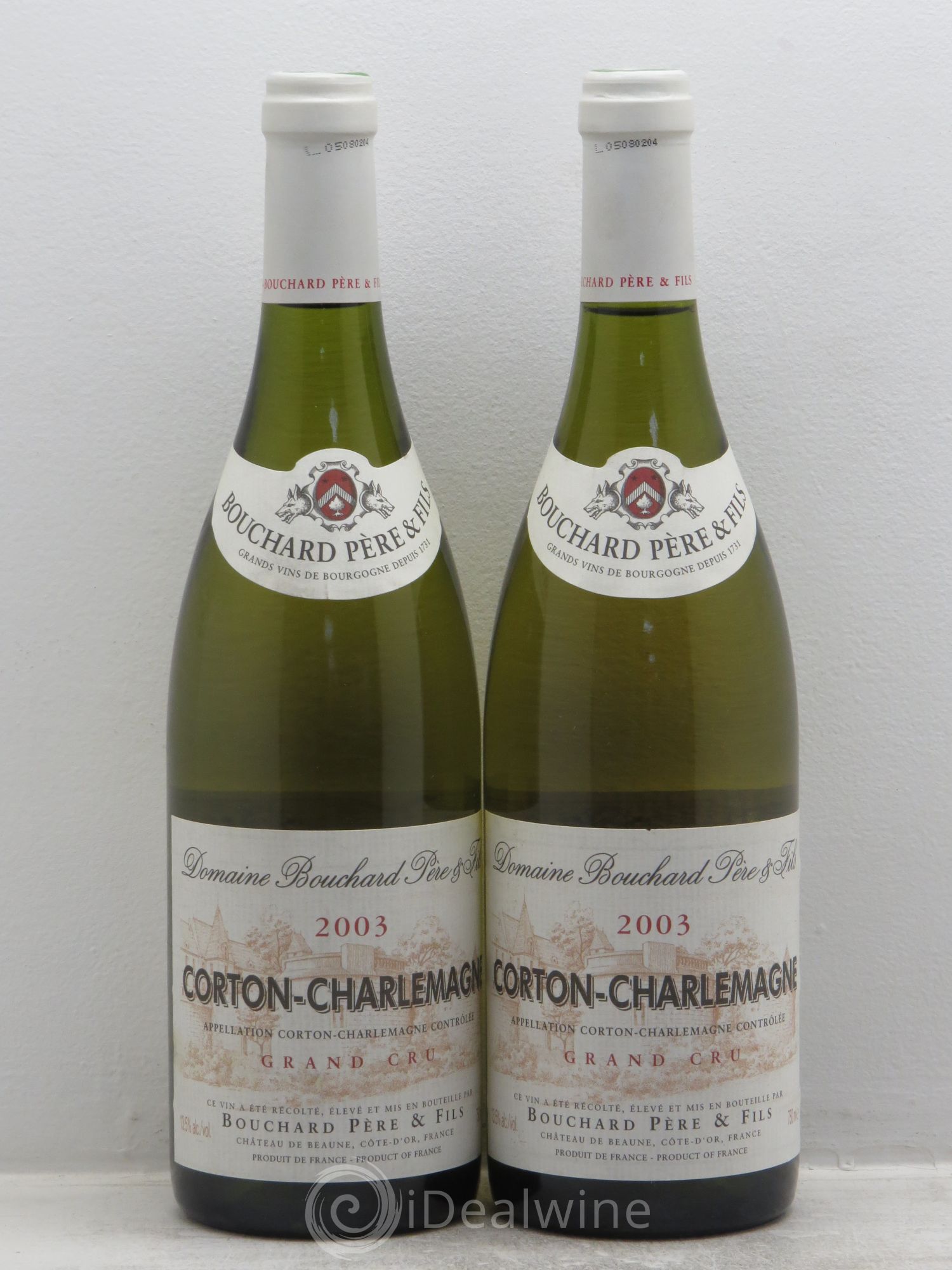 Corton-Charlemagne Grand Cru Bouchard Père & Fils 2003 - Lot de 2 bouteilles - 0