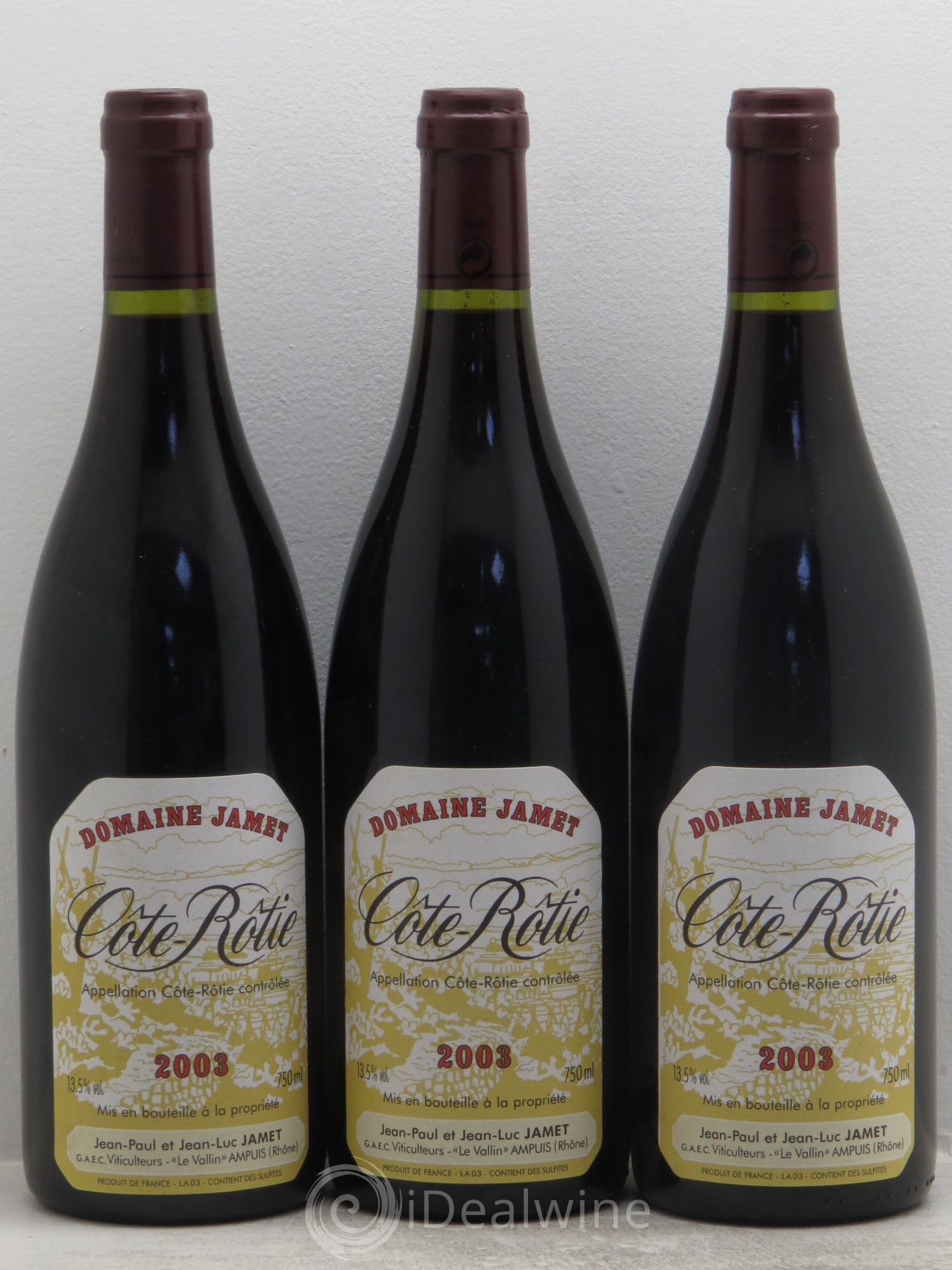 Côte-Rôtie Jamet (Domaine) 2003 - Lot de 3 bouteilles - 0
