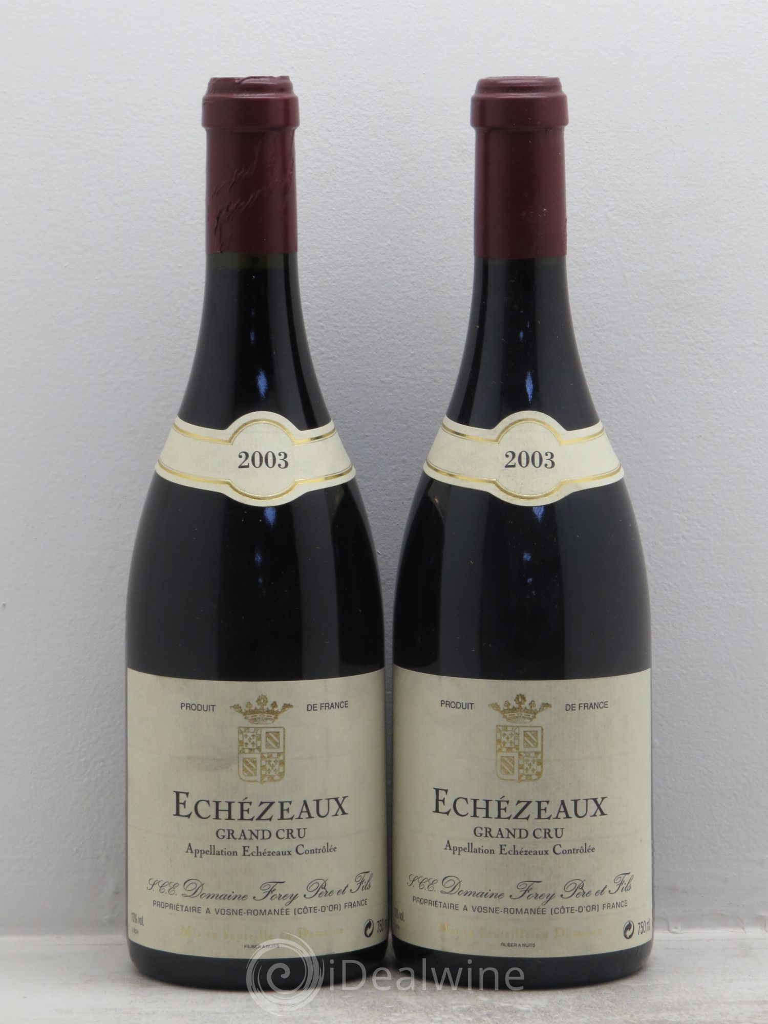Echezeaux Grand Cru Domaine Forey 2003 - Lot de 2 bouteilles - 0