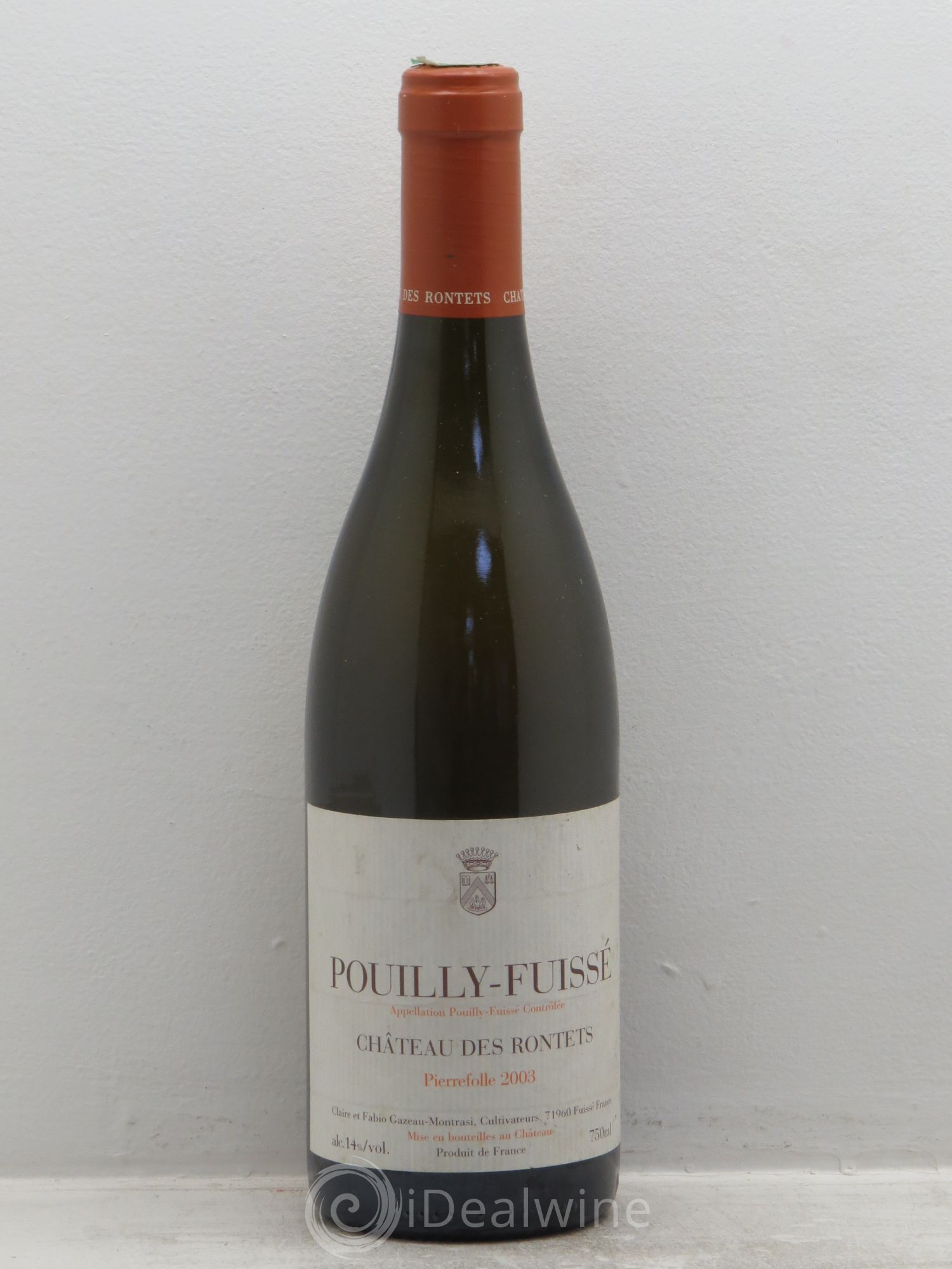 Pouilly-Fuissé Pierrefolle Château des Rontets 2003 - Lot de 1 bouteille - 0