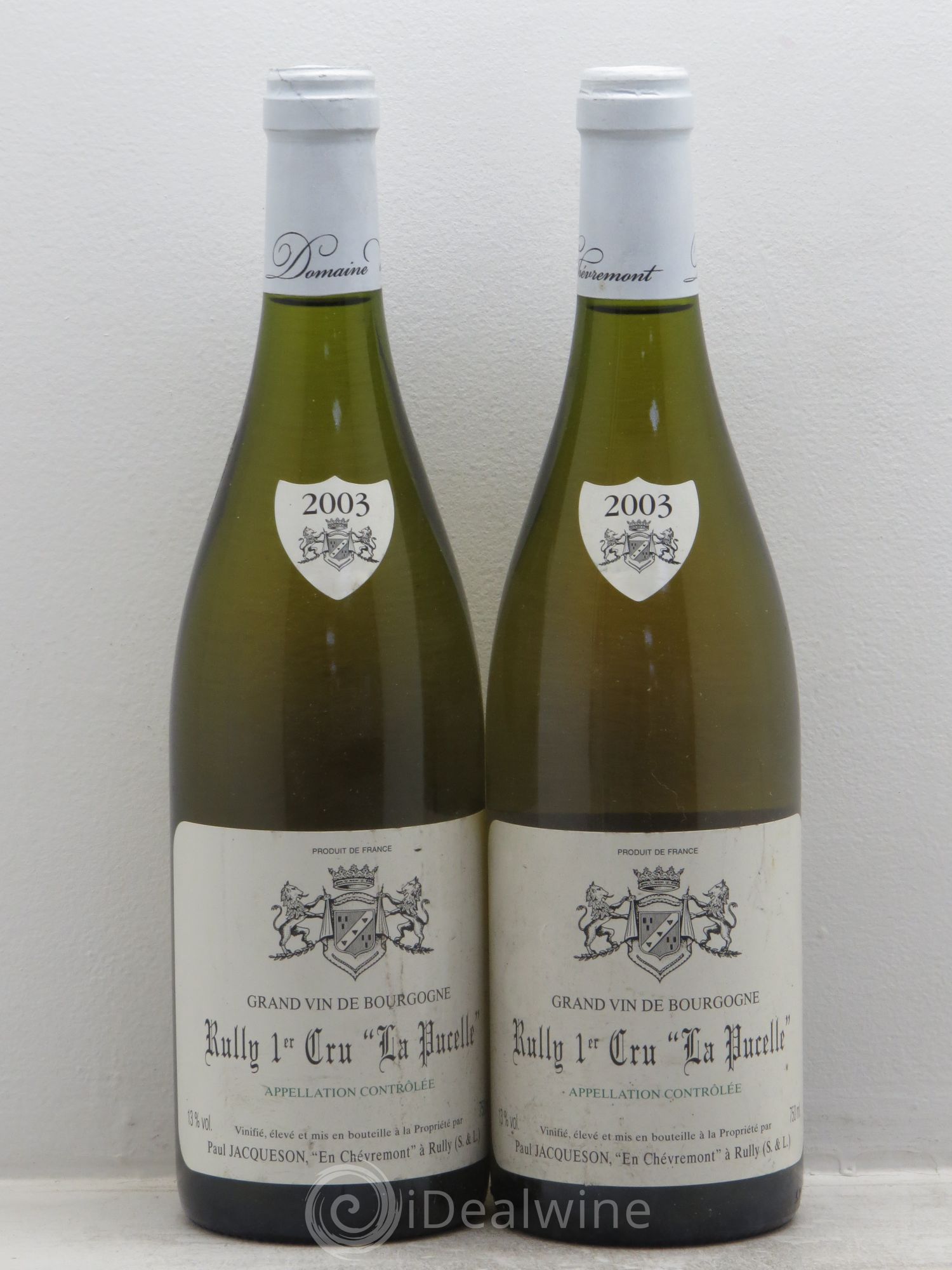 Rully 1er Cru La Pucelle Paul & Marie Jacqueson 2003 - Posten von 2 Flaschen - 0
