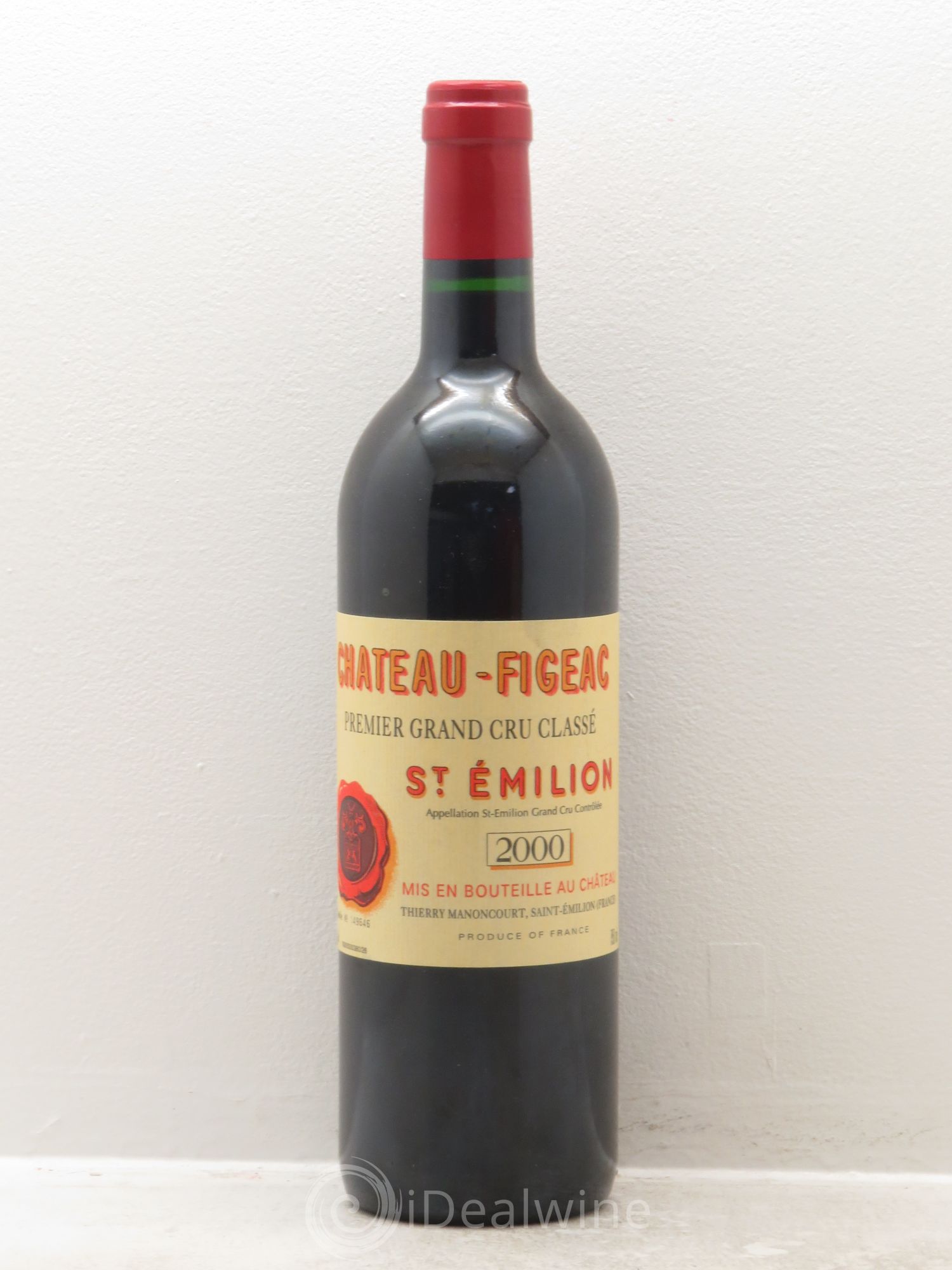 Château Figeac 1er Grand Cru Classé A 2000 - Lot de 1 bouteille - 0