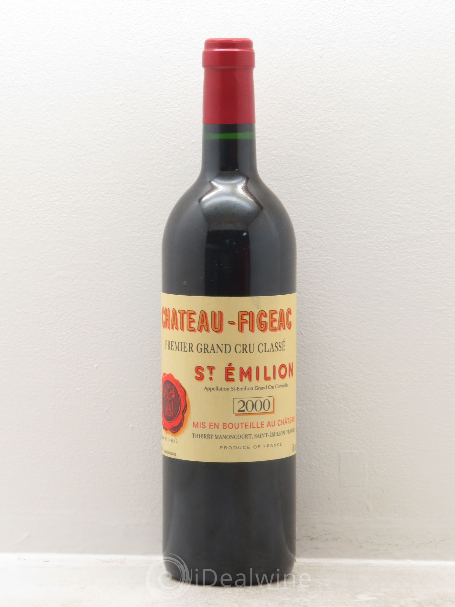 Château Figeac 1er Grand Cru Classé A 2000 - Lot de 1 bouteille - 0