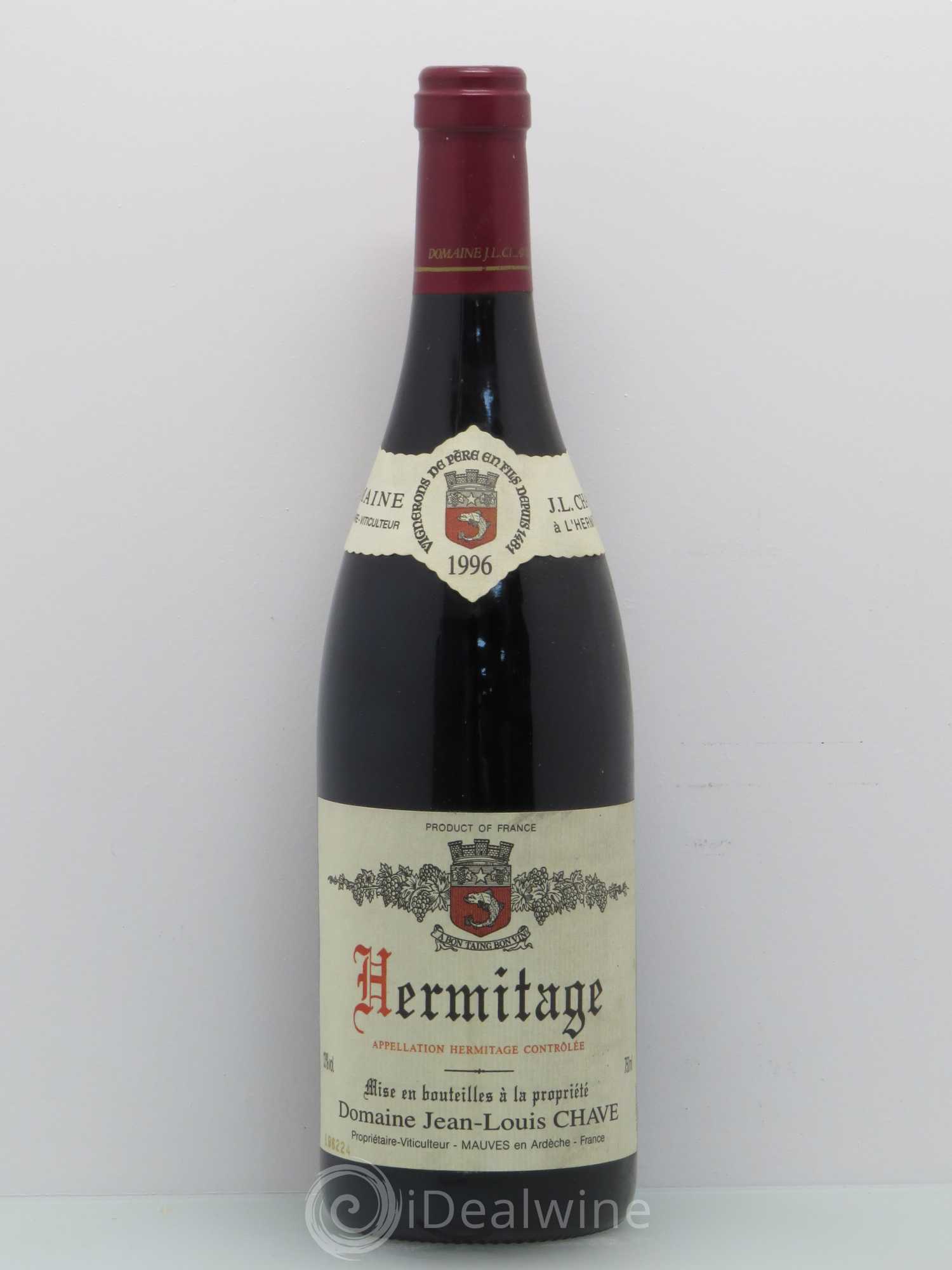 Hermitage Jean-Louis Chave 1996 - Lot de 1 bouteille - 0