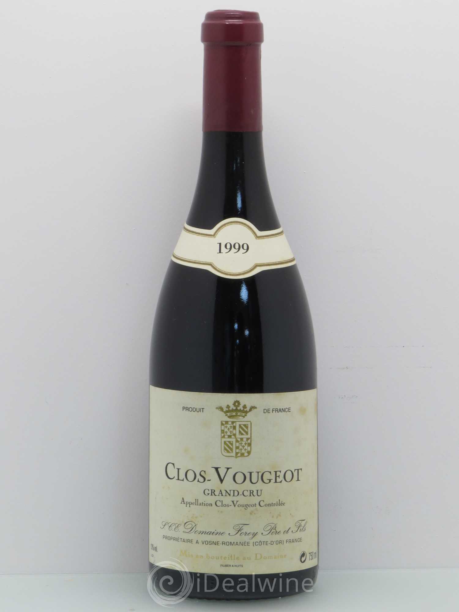 Clos de Vougeot Grand Cru Forey 1999 - Lot de 1 bouteille - 0