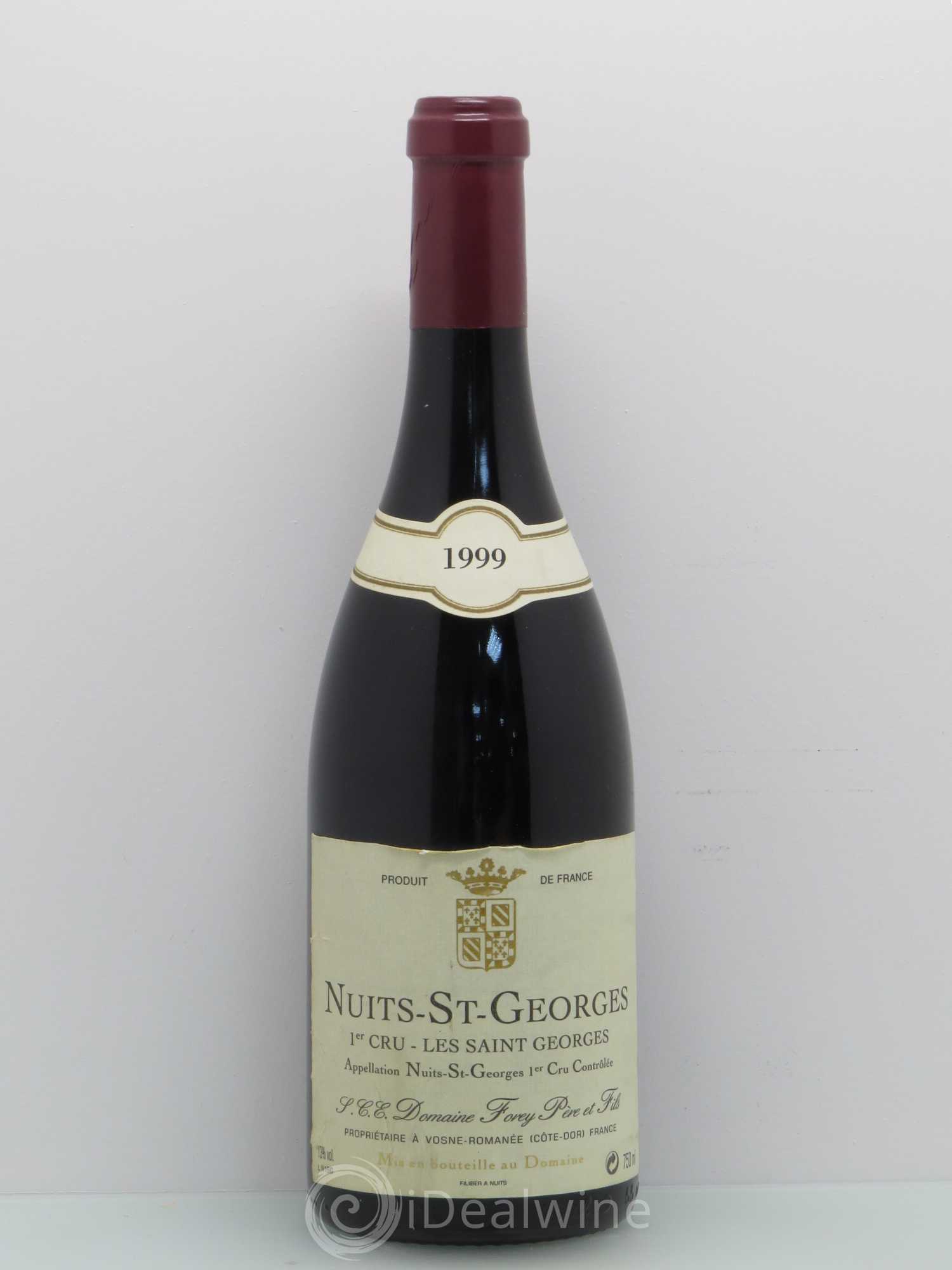 Nuits-Saint-Georges 1er cru Les Saints Georges - Forey 1999 - Posten von 1 Flasche - 0