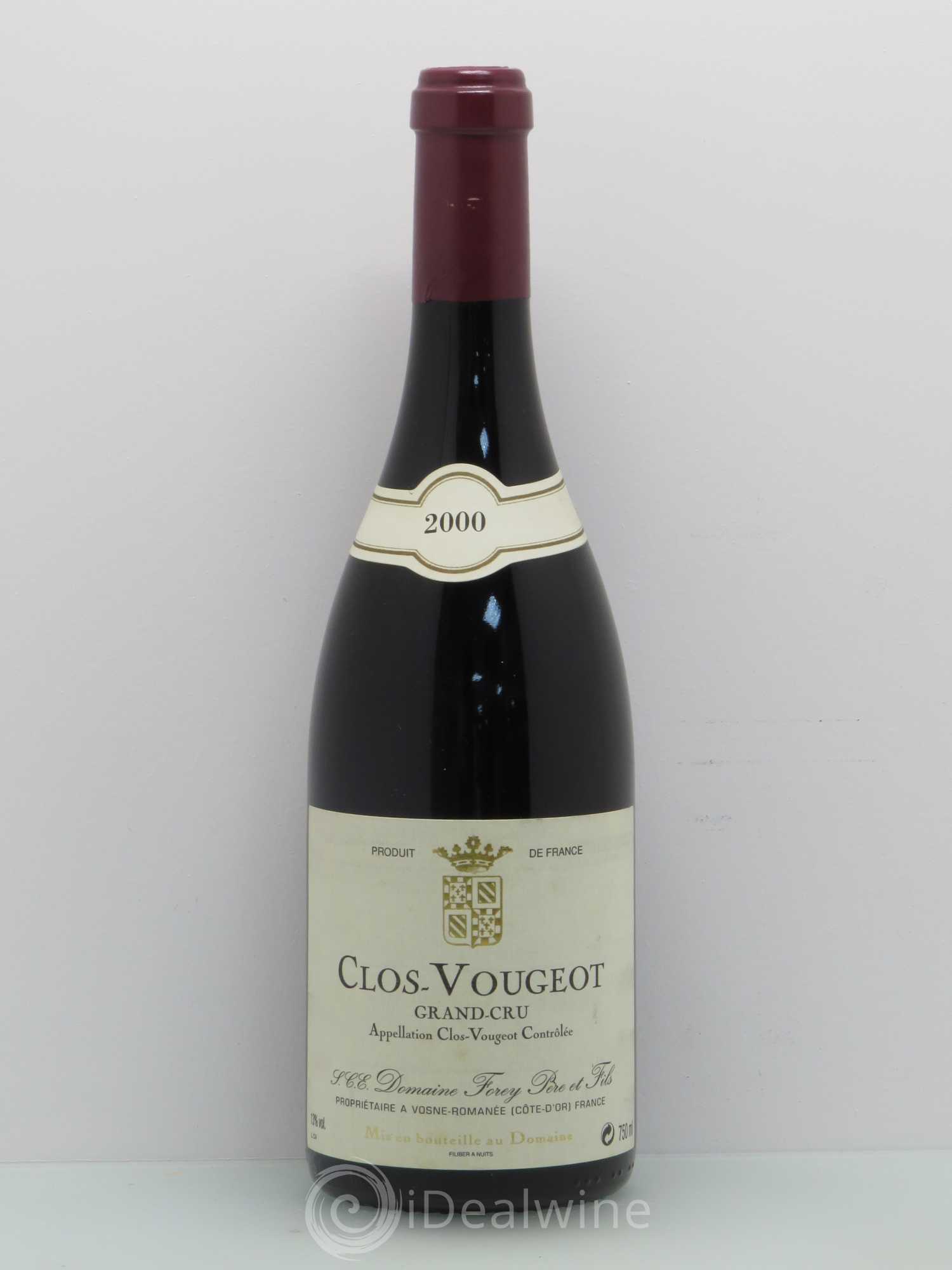 Clos de Vougeot Grand Cru Forey 2000 - Lot de 1 bouteille - 0