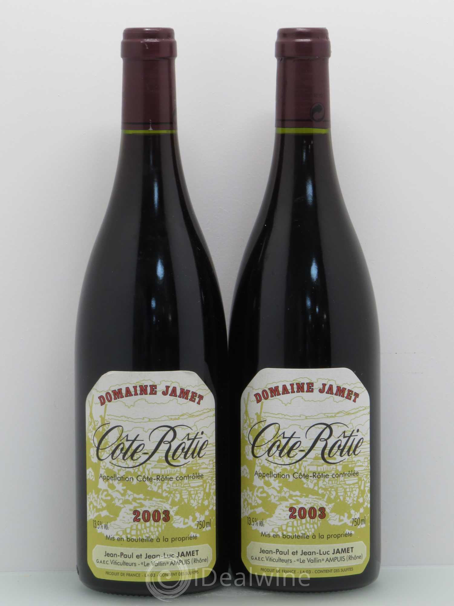 Côte-Rôtie Jamet (Domaine) 2003 - Lot de 2 bouteilles - 0