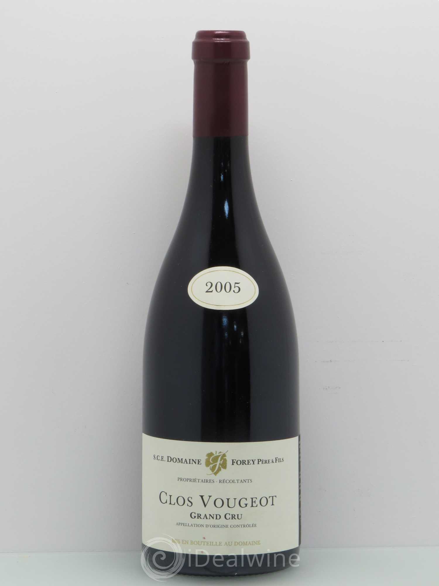 Clos de Vougeot Grand Cru Forey 2005 - Lot de 1 bouteille - 0