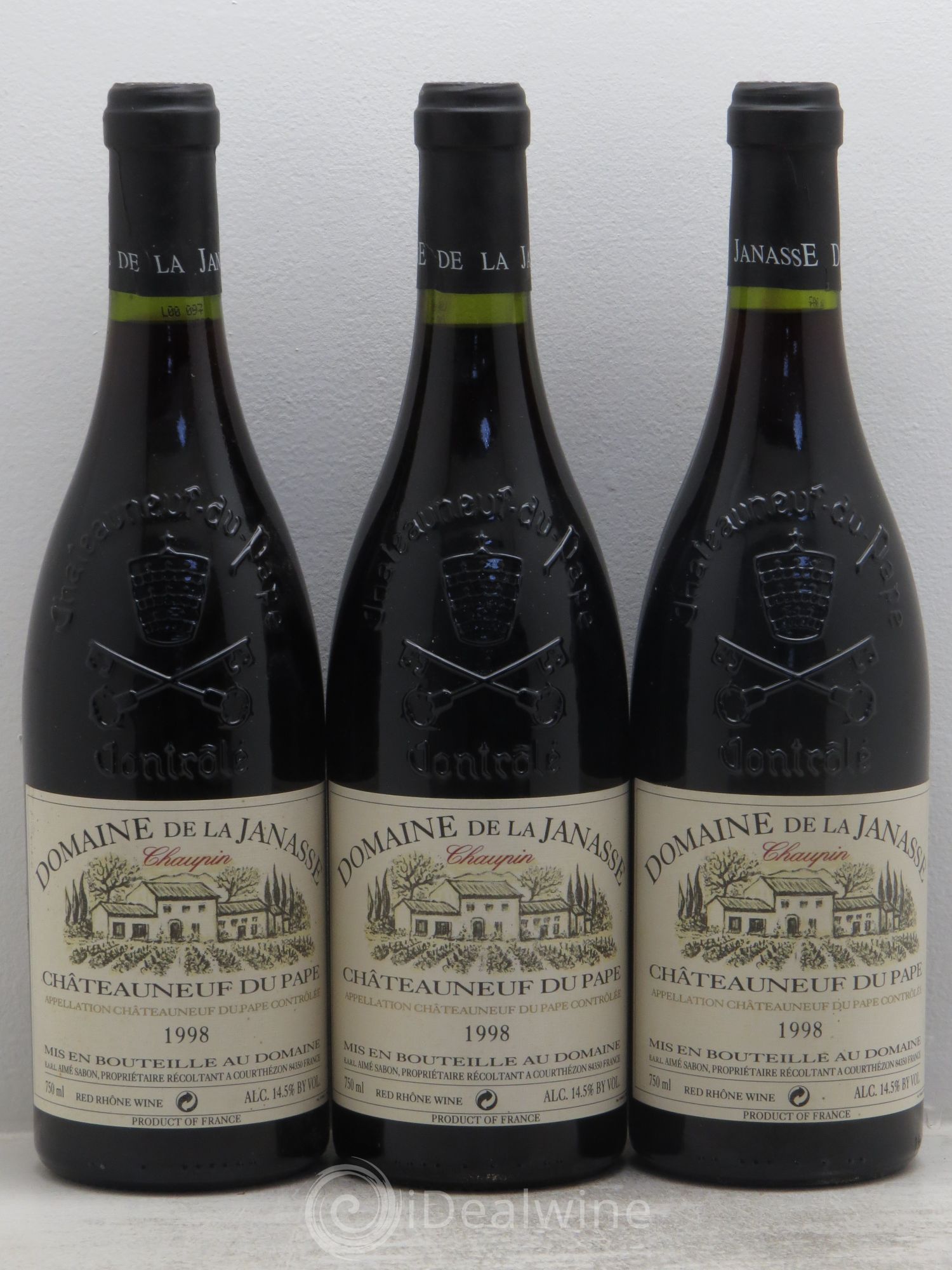 Châteauneuf-du-Pape Cuvée Chaupin La Janasse (Domaine de) 1998 - Lot de 3 bouteilles - 0