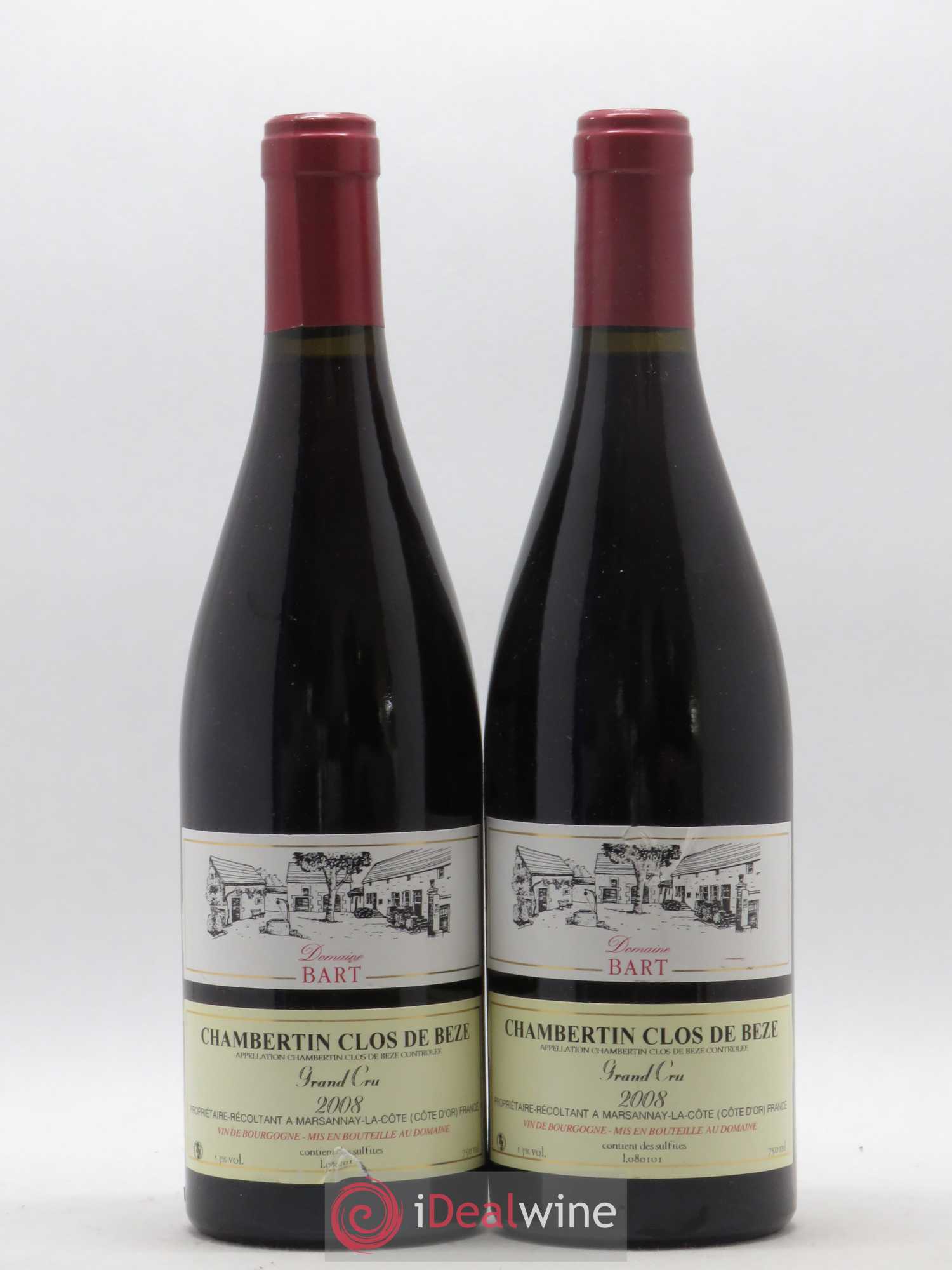 Chambertin Clos de Bèze Grand Cru Bart (Domaine) 2008 - Lot de 2 bouteilles - 0