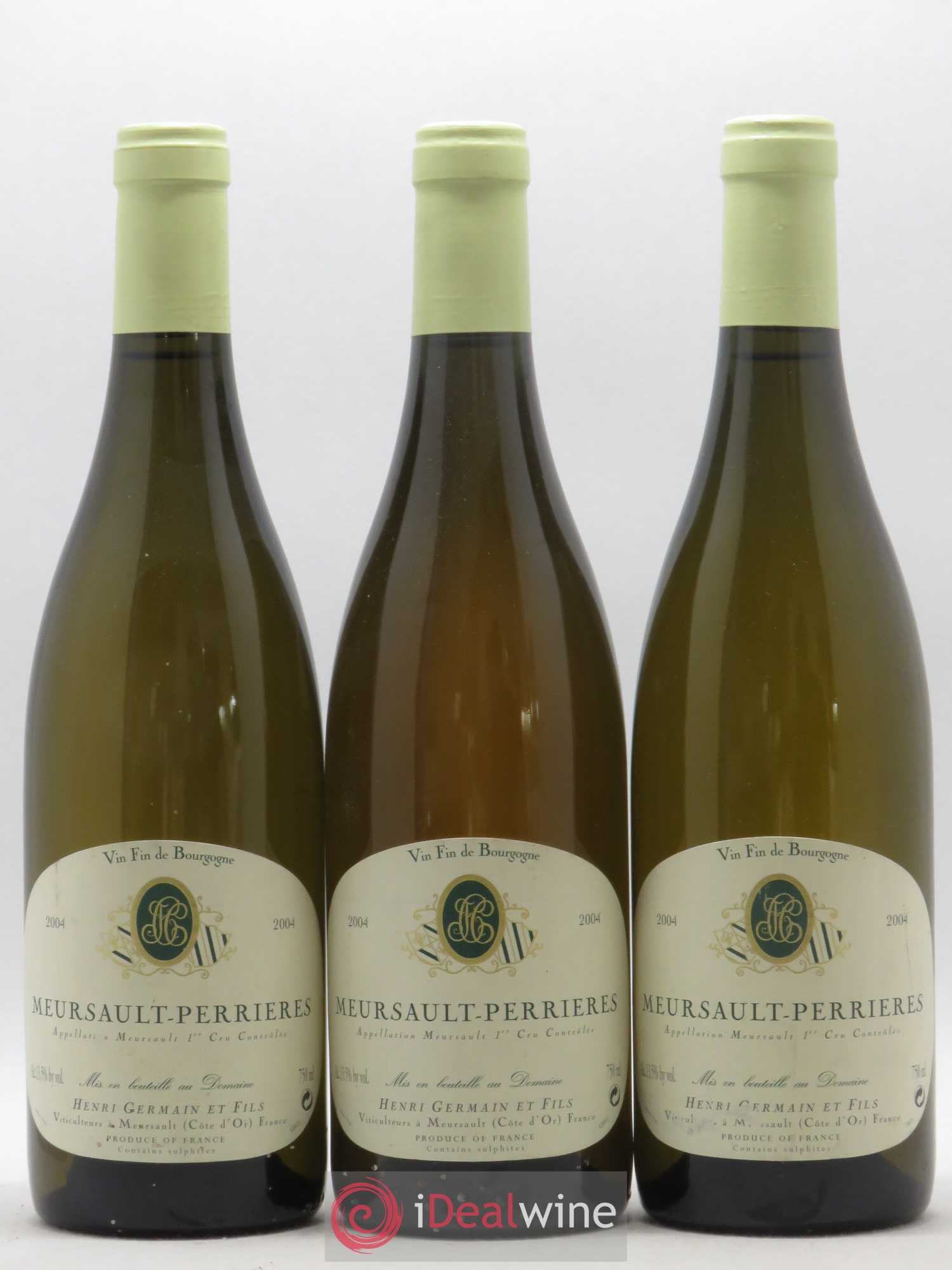 Meursault 1er Cru Perrières Henri Germain 2004 - Lot de 3 bouteilles - 0