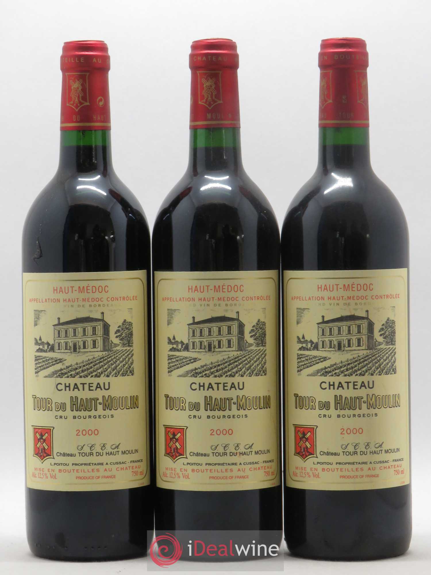 Château Tour du Haut Moulin Cru Bourgeois 2000 - Lot de 3 bouteilles - 0
