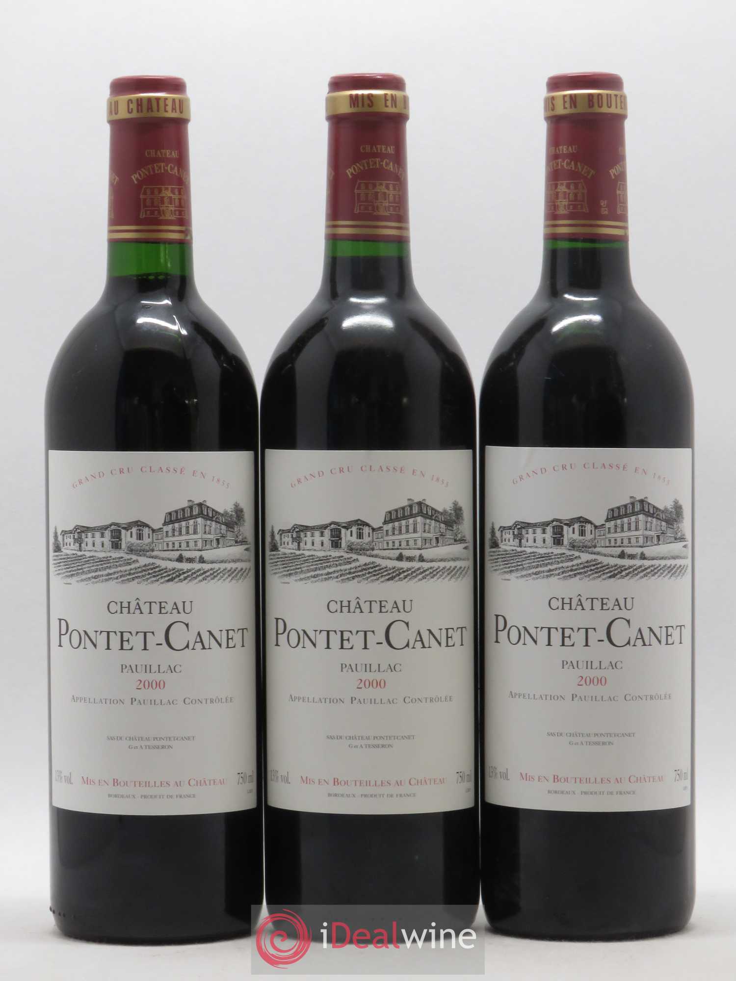 Château Pontet Canet 5ème Grand Cru Classé 2000 - Lot de 6 bouteilles - 1
