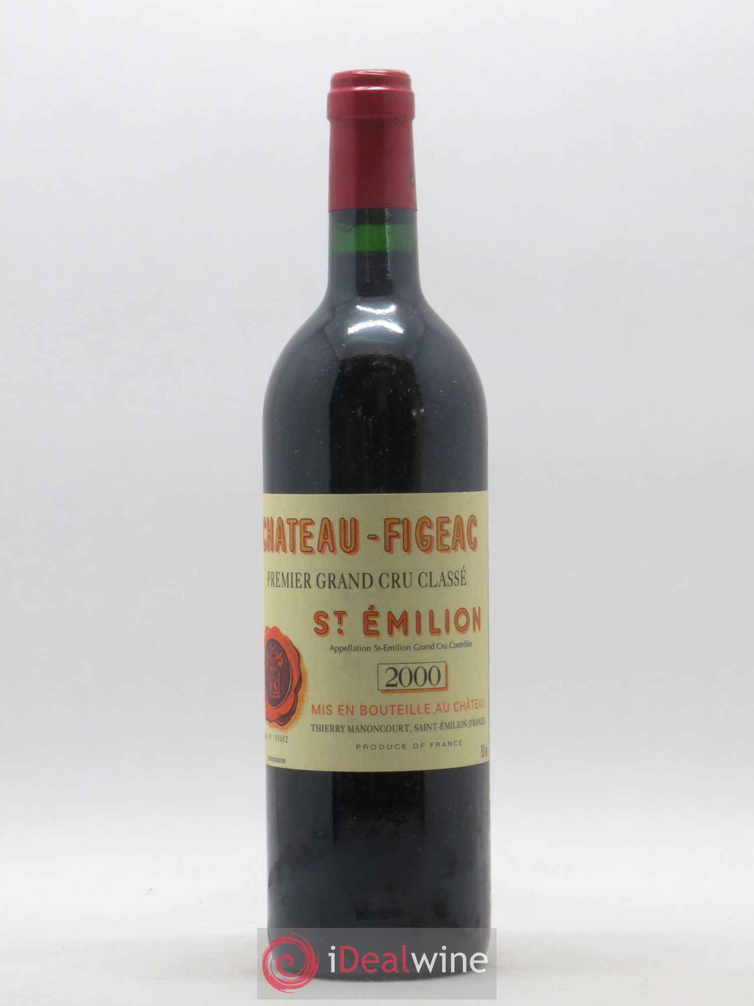 Château Figeac 1er Grand Cru Classé A 2000 - Lot de 1 bouteille - 0
