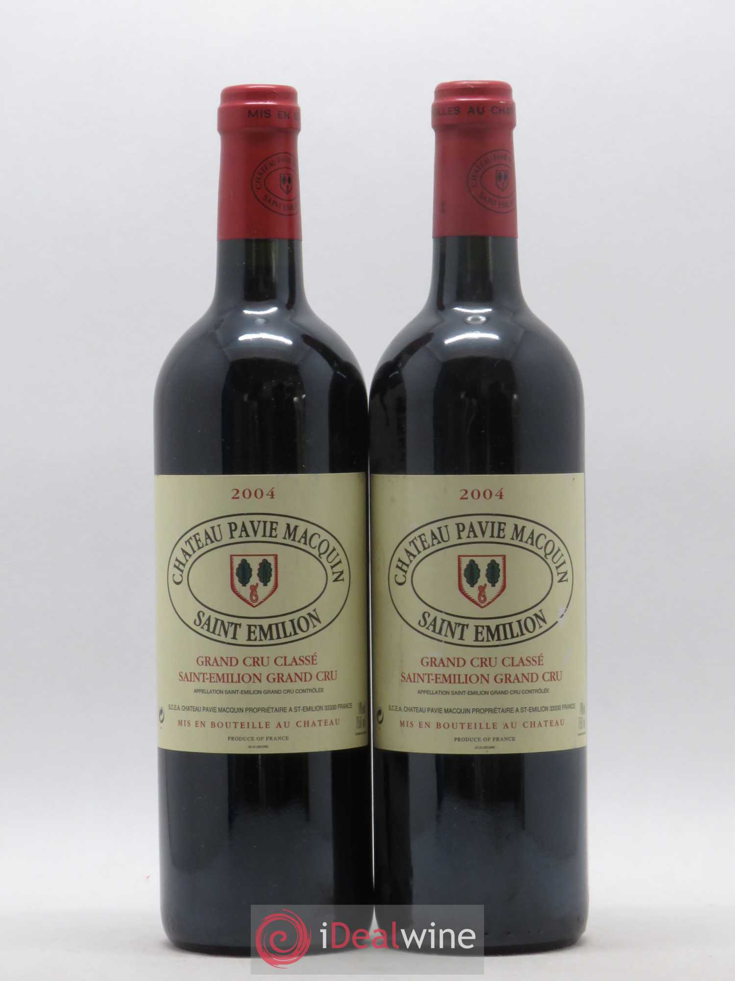 Château Pavie Macquin 1er Grand Cru Classé B 2004 - Lot de 2 bouteilles - 0