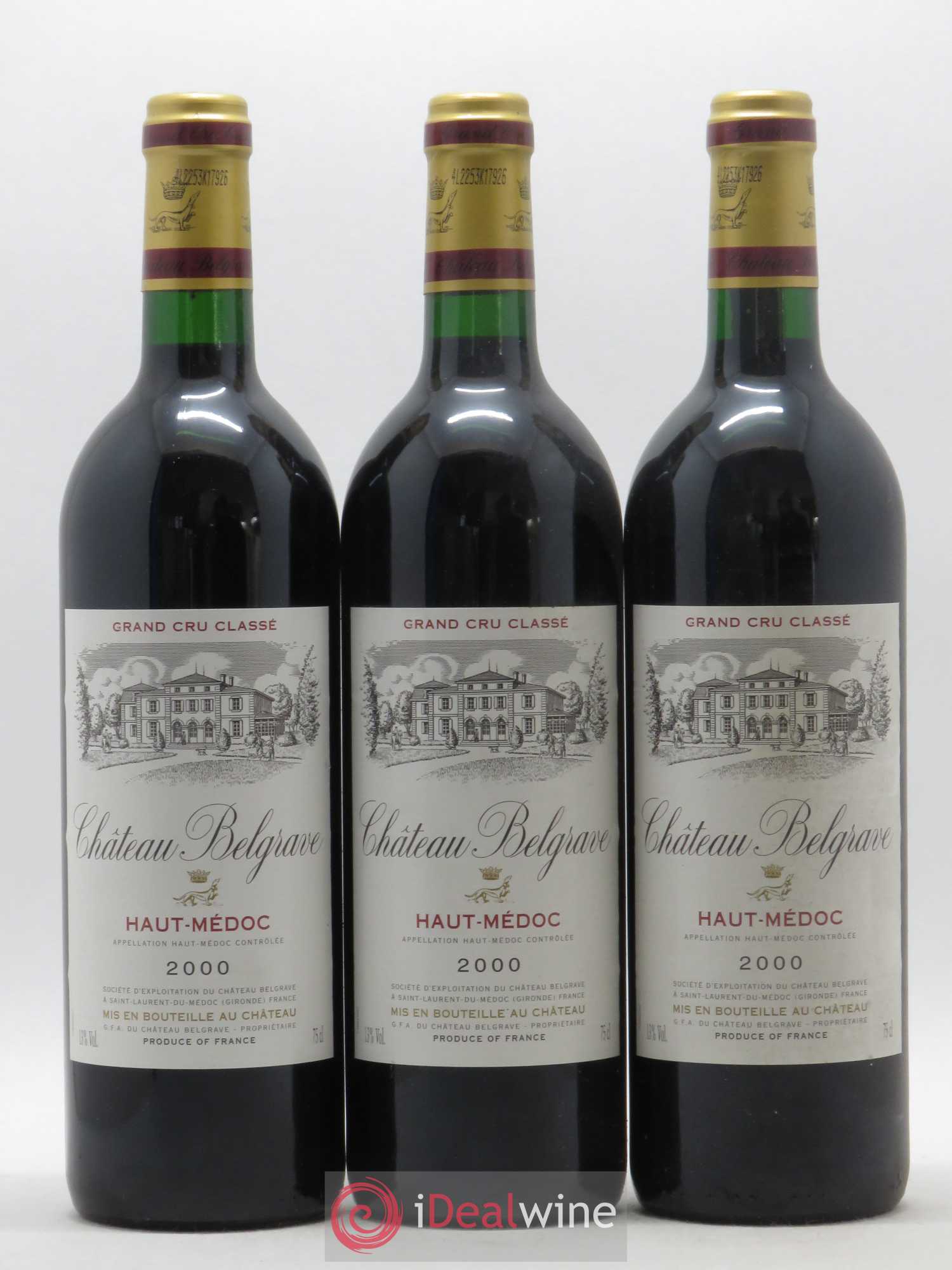 Château Belgrave 5ème Grand Cru Classé 2000 - Lot de 6 bouteilles - 2