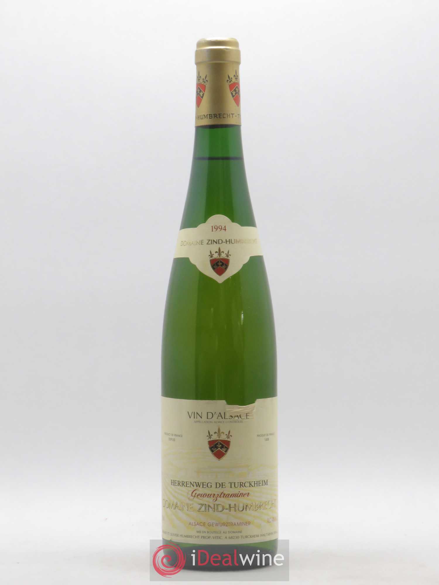 Alsace Gewurztraminer Herrenweg de Turckheim Zind-Humbrecht (Domaine) 1994 - Lot de 1 bouteille - 0