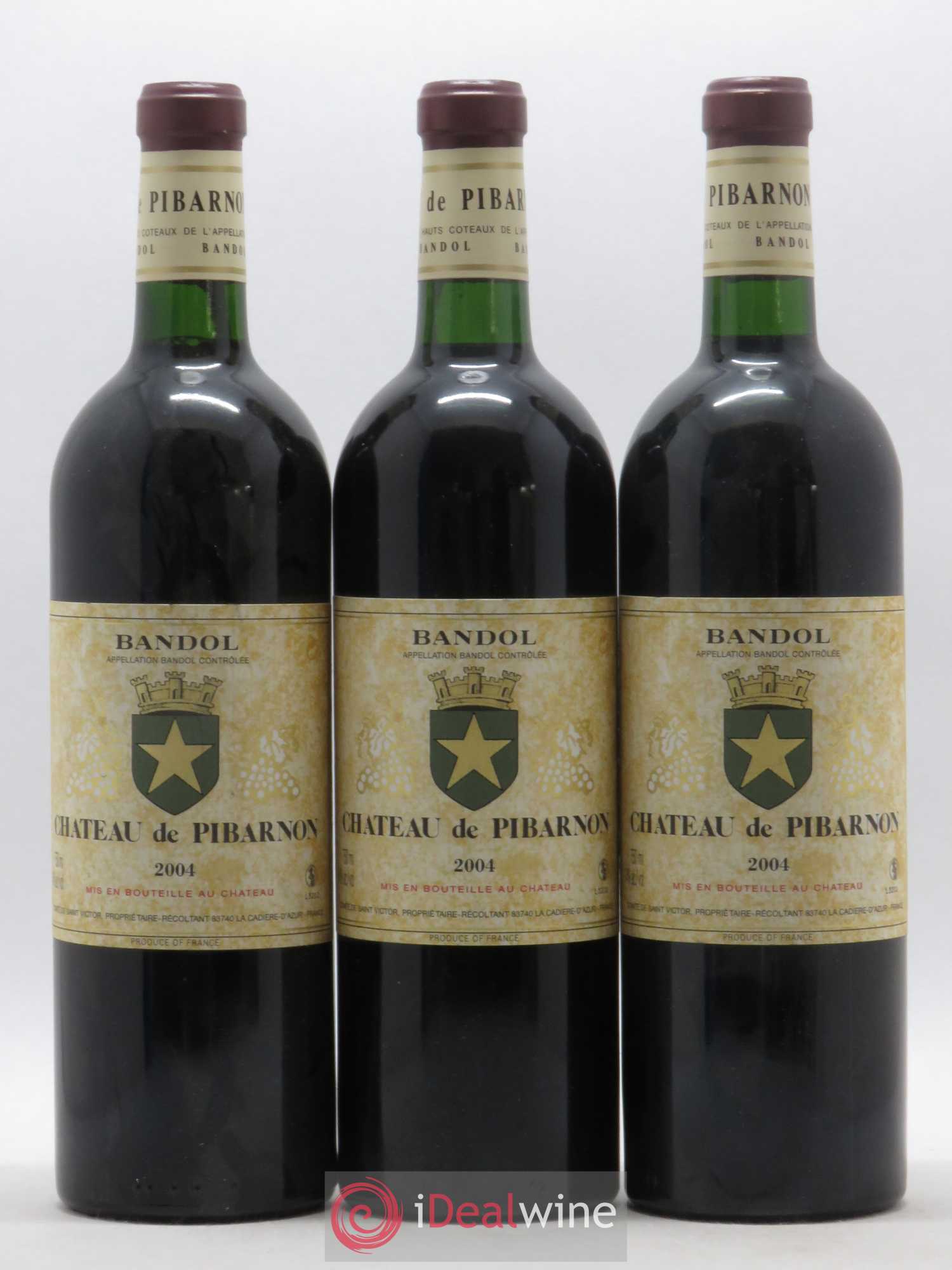 Bandol Château de Pibarnon Comte de Saint-Victor 2004 - Lot de 3 bouteilles - 0