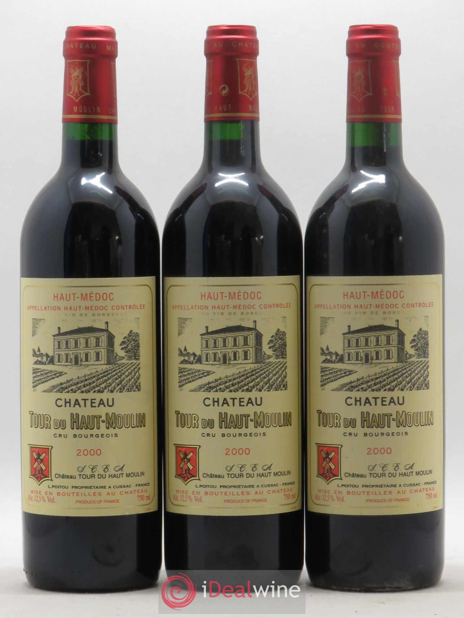 Château Tour du Haut Moulin Cru Bourgeois 2000 - Lot de 6 bouteilles - 1
