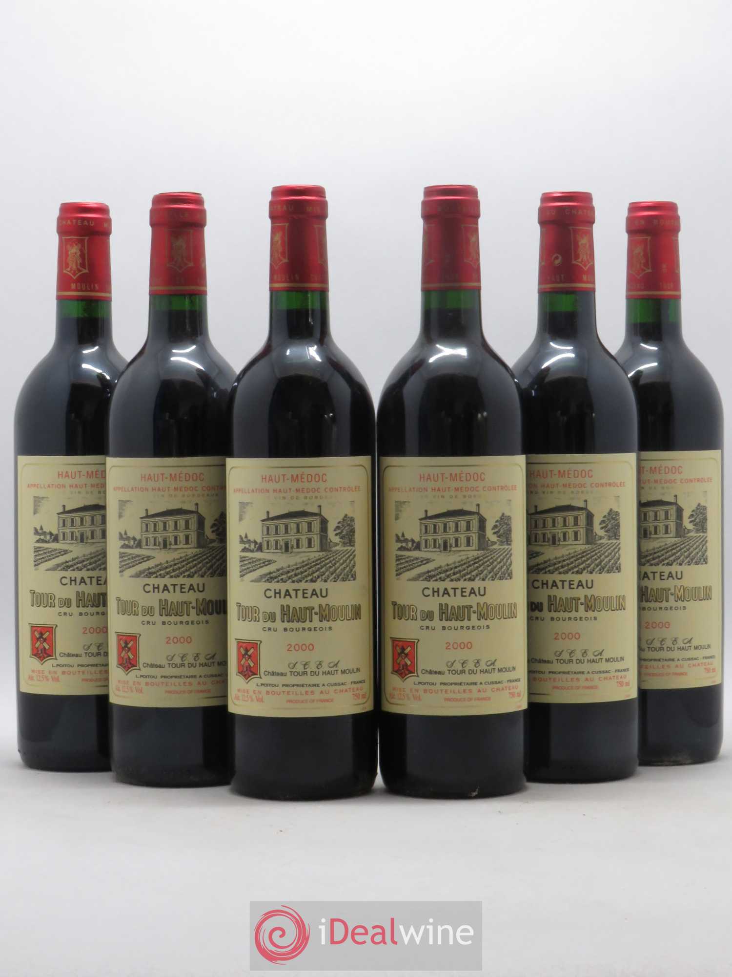 Château Tour du Haut Moulin Cru Bourgeois 2000 - Lot de 6 bouteilles - 0