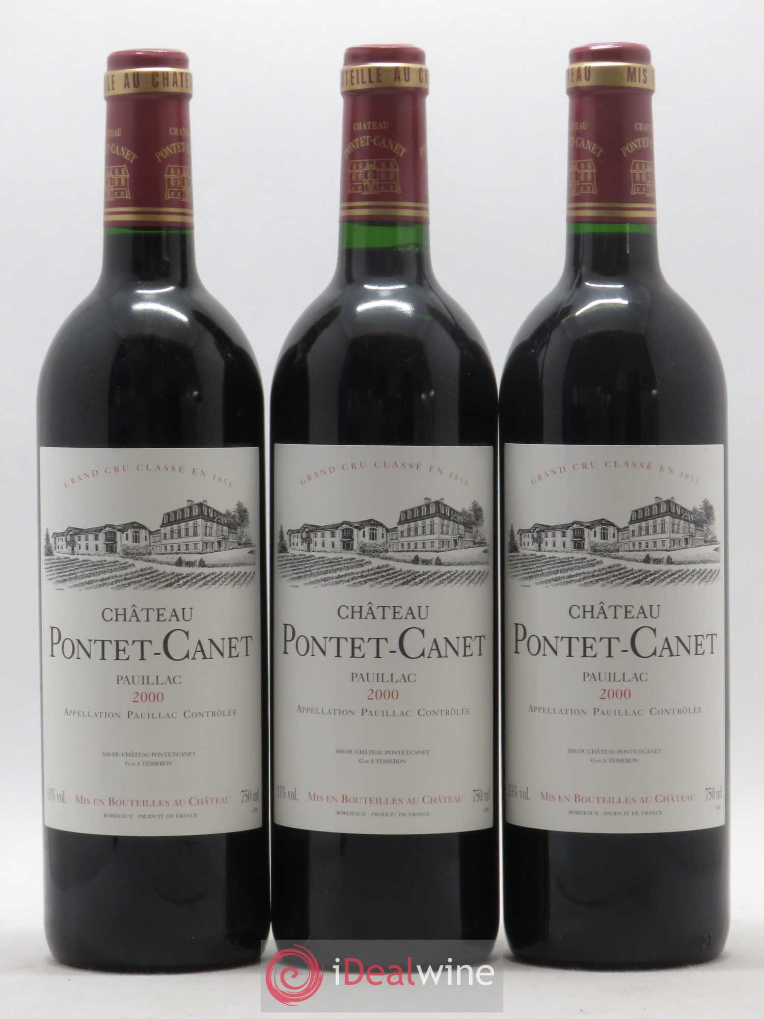 Château Pontet Canet 5ème Grand Cru Classé 2000 - Lot de 6 bouteilles - 1