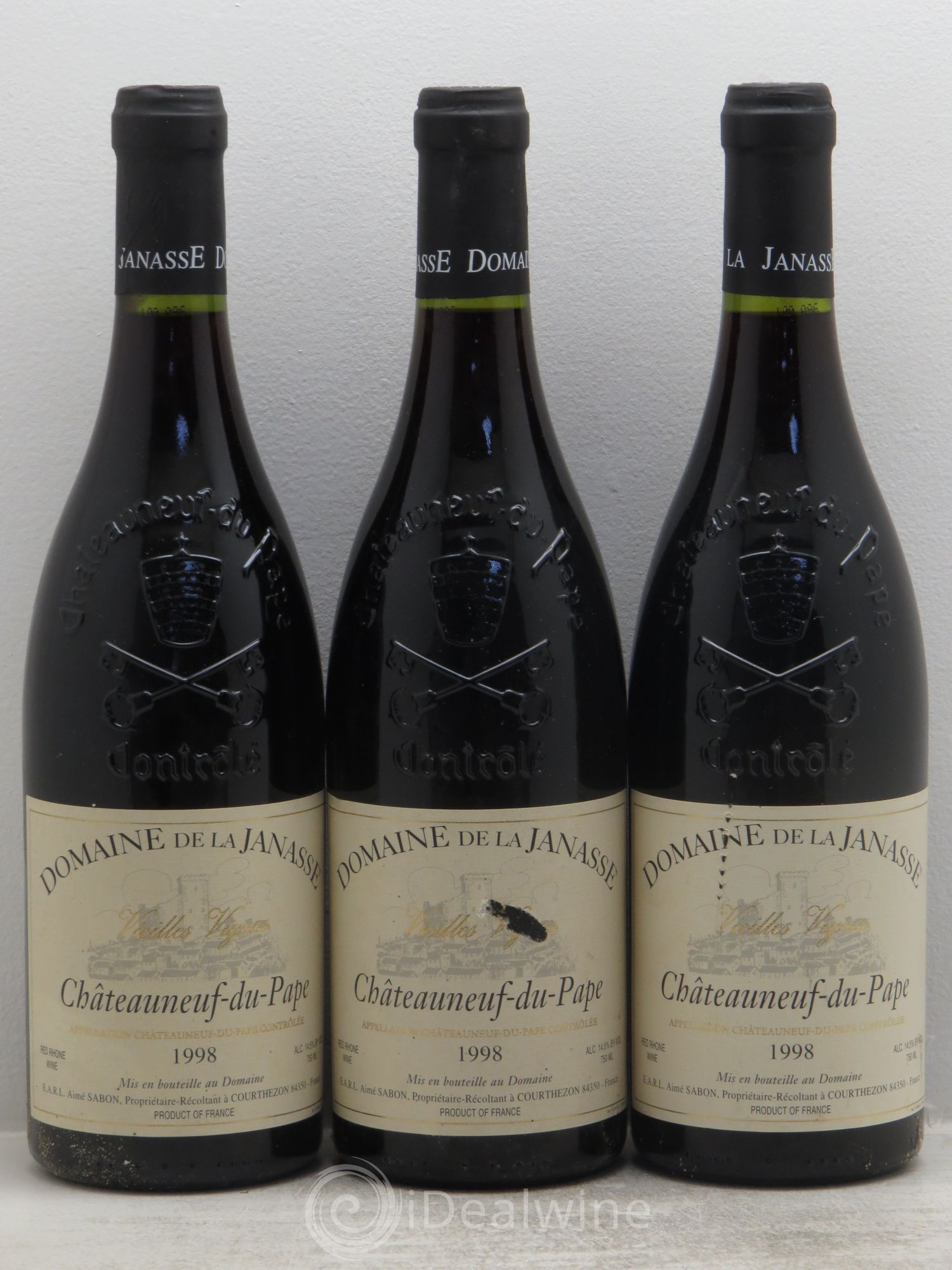 Châteauneuf-du-Pape Cuvée Vieilles Vignes La Janasse (Domaine de) 1998 - Lot de 3 bouteilles - 0