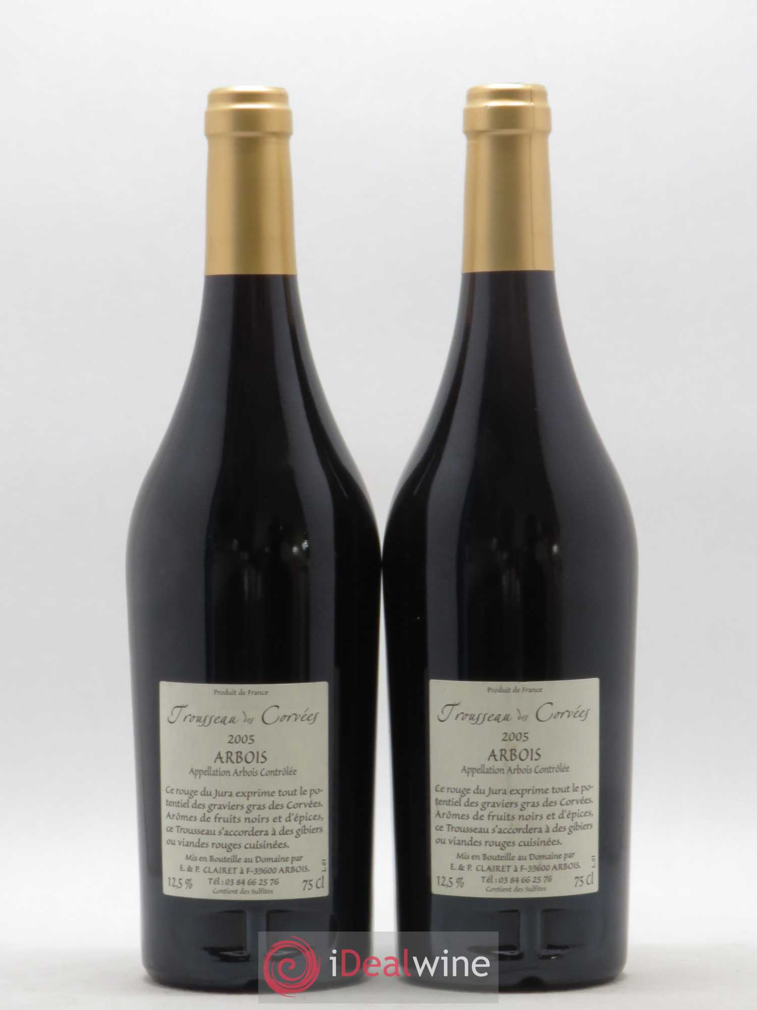 Arbois Trousseau des Corvées Domaine de la Tournelle 2005 - Posten von 2 Flaschen - 1