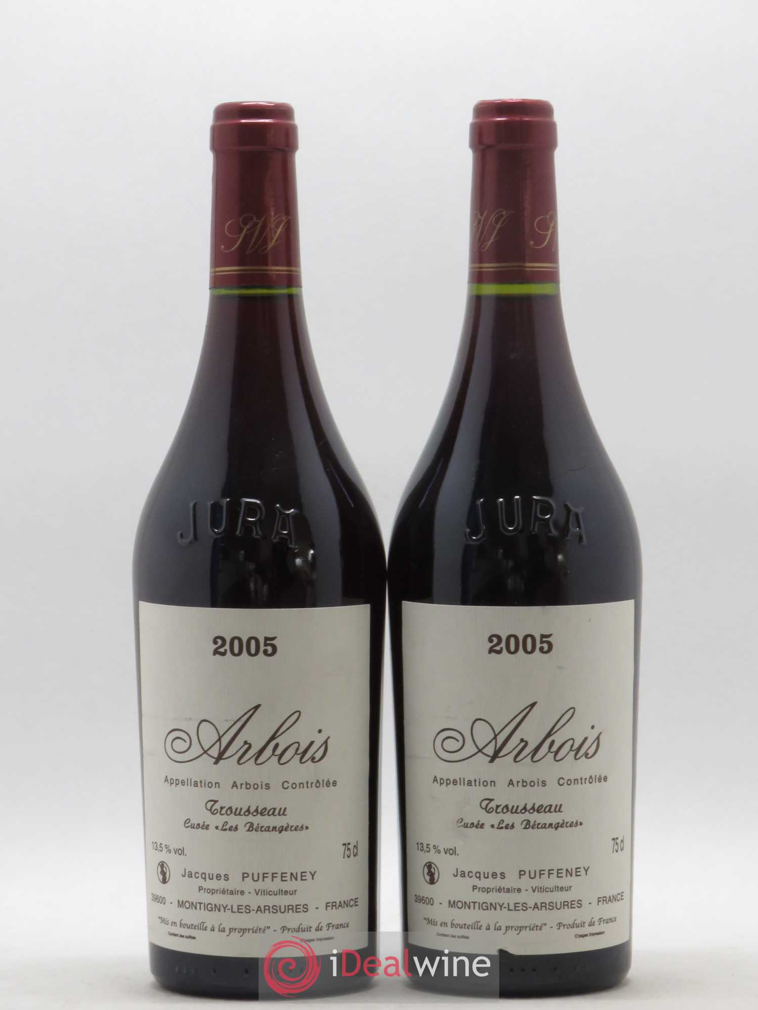 Arbois Trousseau Cuvée Les Bérangères Jacques Puffeney 2005 - Lot de 2 bouteilles - 0