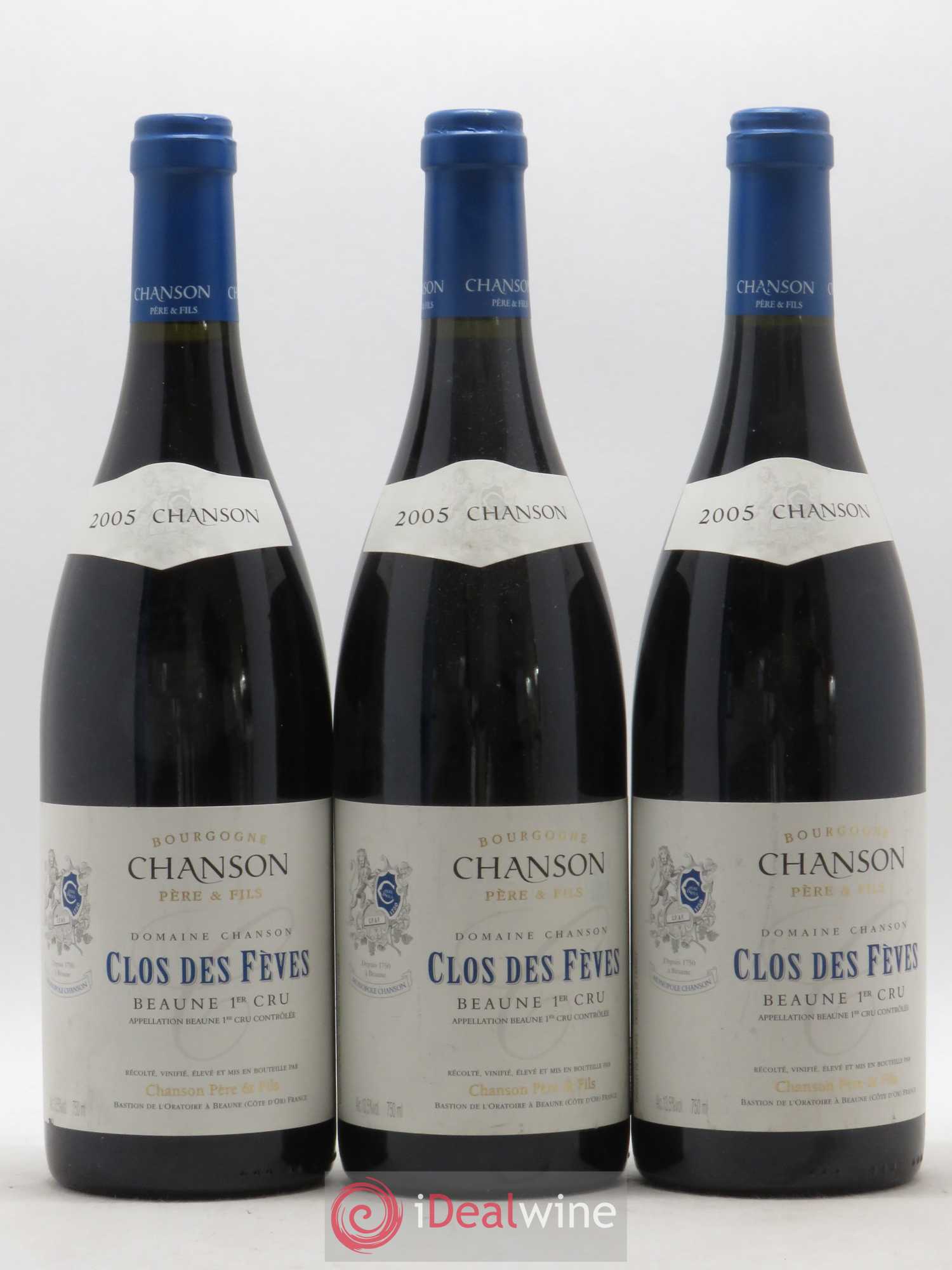 Beaune 1er Cru Clos des Fèves Chanson 2005 - Lot de 3 bouteilles - 0