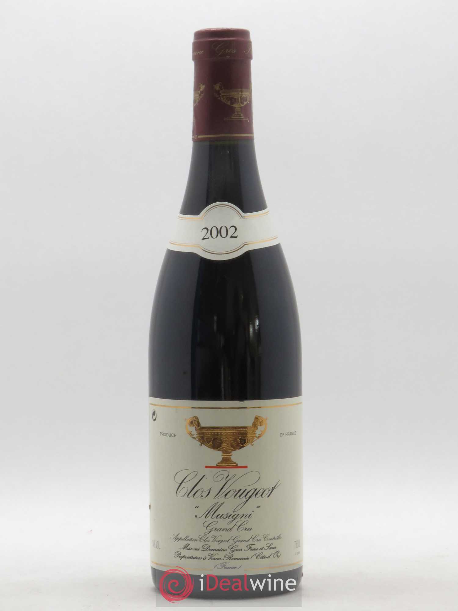 Acheter vin Clos de Vougeot Grand Cru Musigni Gros Frère & Soeur 