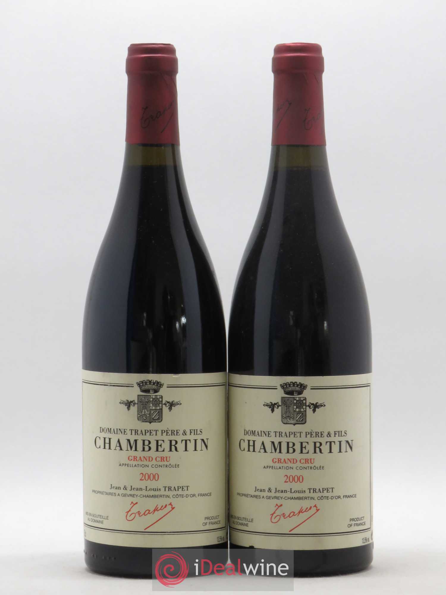 Chambertin Grand Cru Domaine Trapet 2000 - Lot de 2 bouteilles - 0