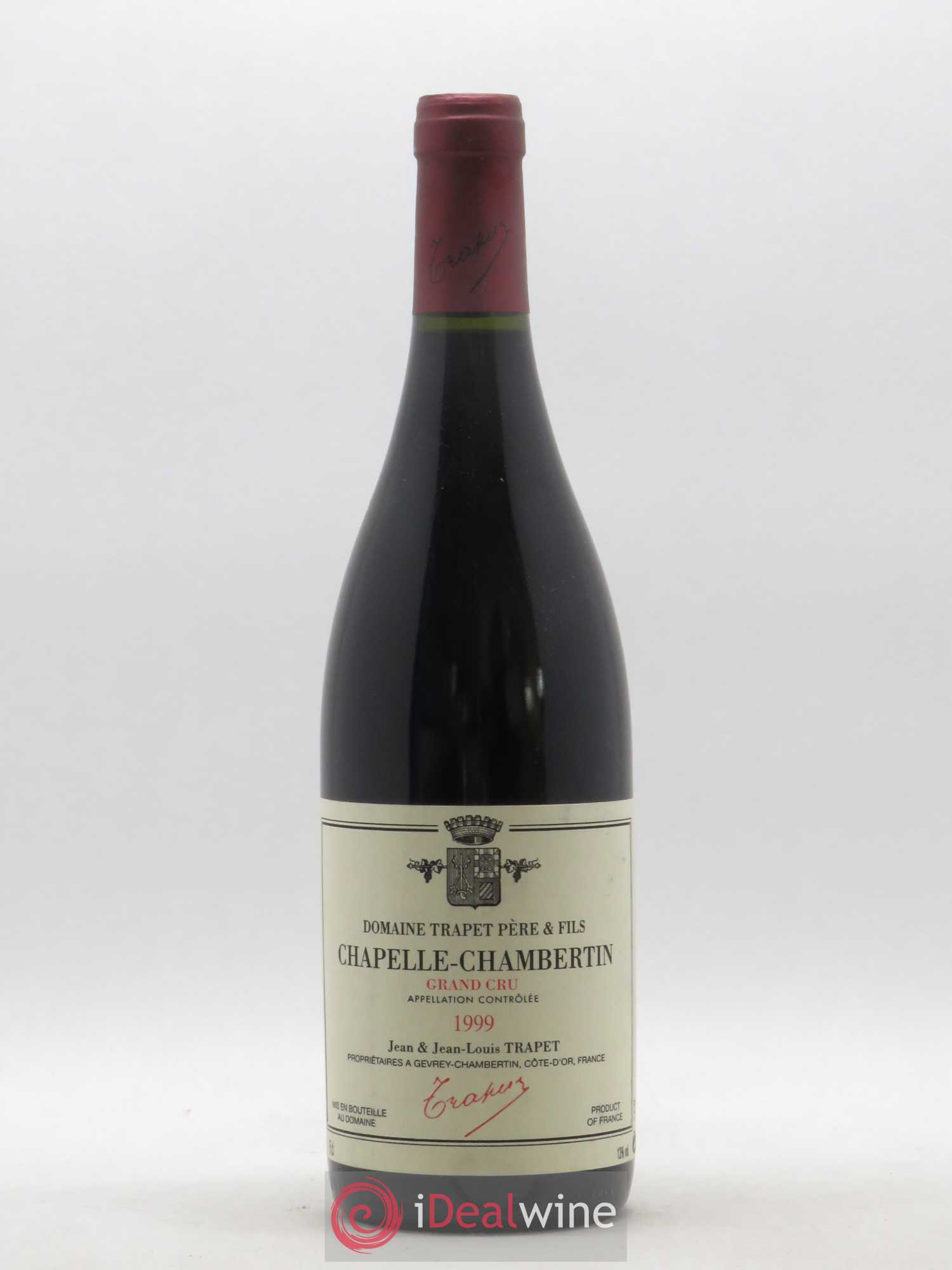 Chapelle-Chambertin Grand Cru Domaine Trapet 1999 - Lot de 1 bouteille - 0