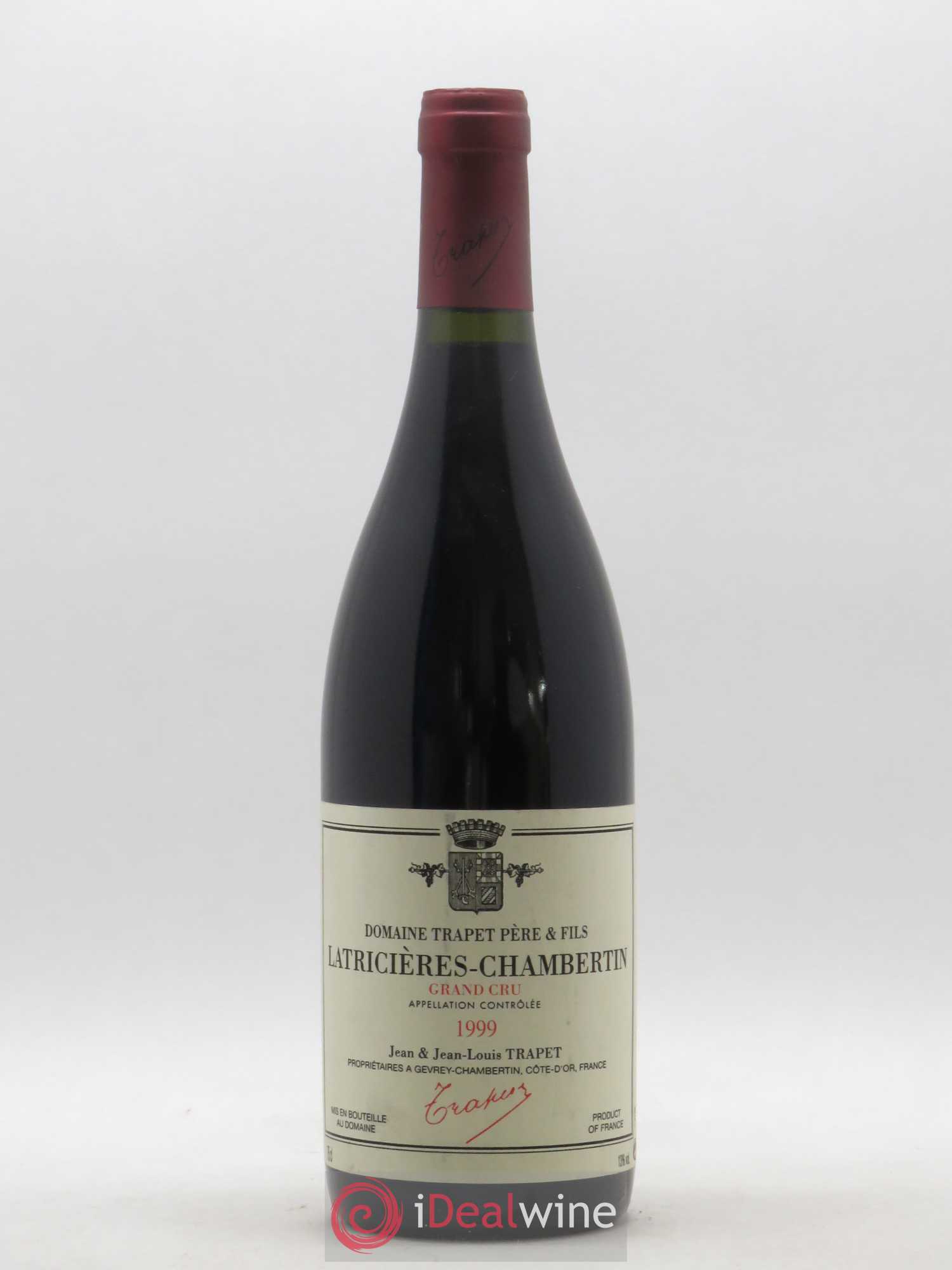 Latricières-Chambertin Grand Cru Domaine Trapet 1999 - Lot de 1 bouteille - 0