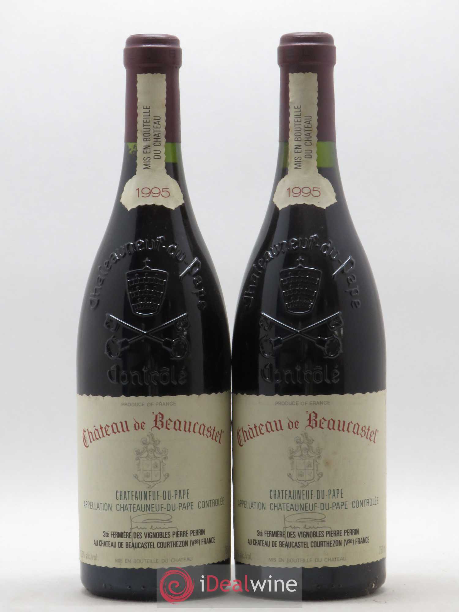 Châteauneuf-du-Pape Château de Beaucastel Famille Perrin 1995 - Lot de 2 bouteilles - 0