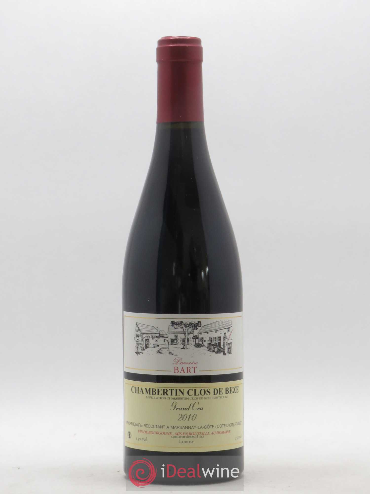 Chambertin Clos de Bèze Grand Cru Bart (Domaine) 2010 - Lot de 1 bouteille - 0