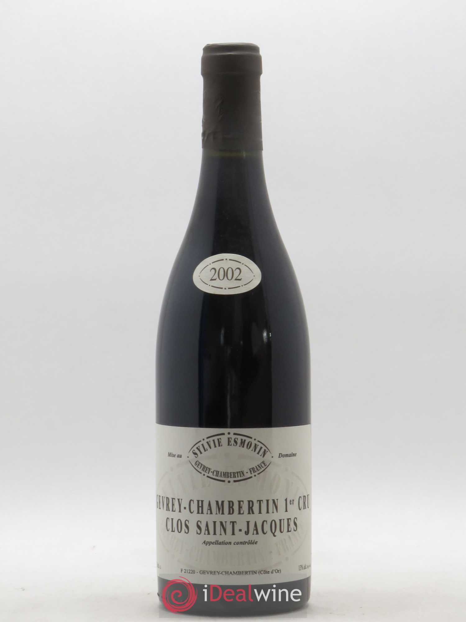 Gevrey-Chambertin 1er Cru Clos Saint Jacques Sylvie Esmonin 2002 - Lot de 1 bouteille - 0