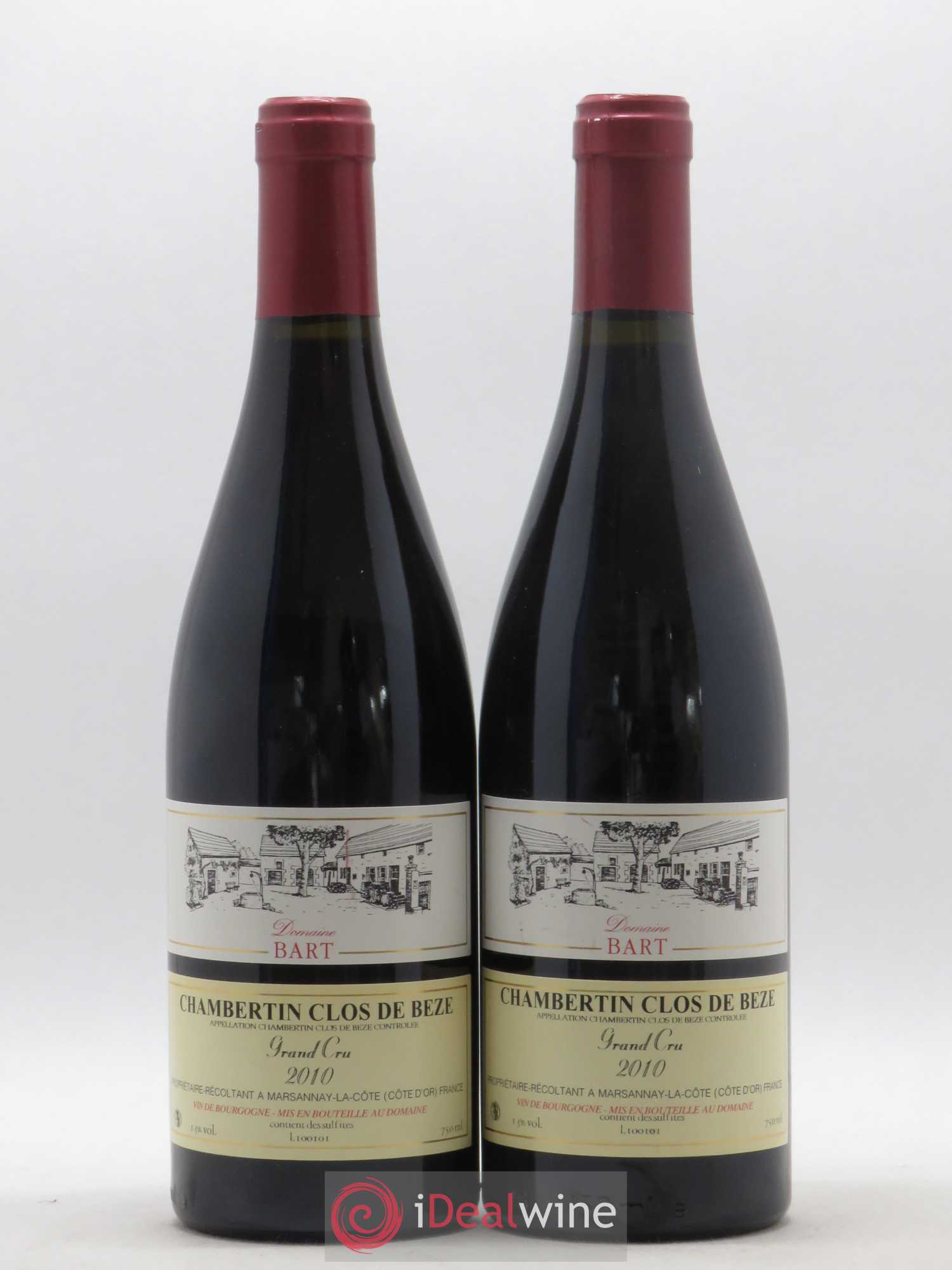 Chambertin Clos de Bèze Grand Cru Bart (Domaine) 2010 - Lot de 2 bouteilles - 0