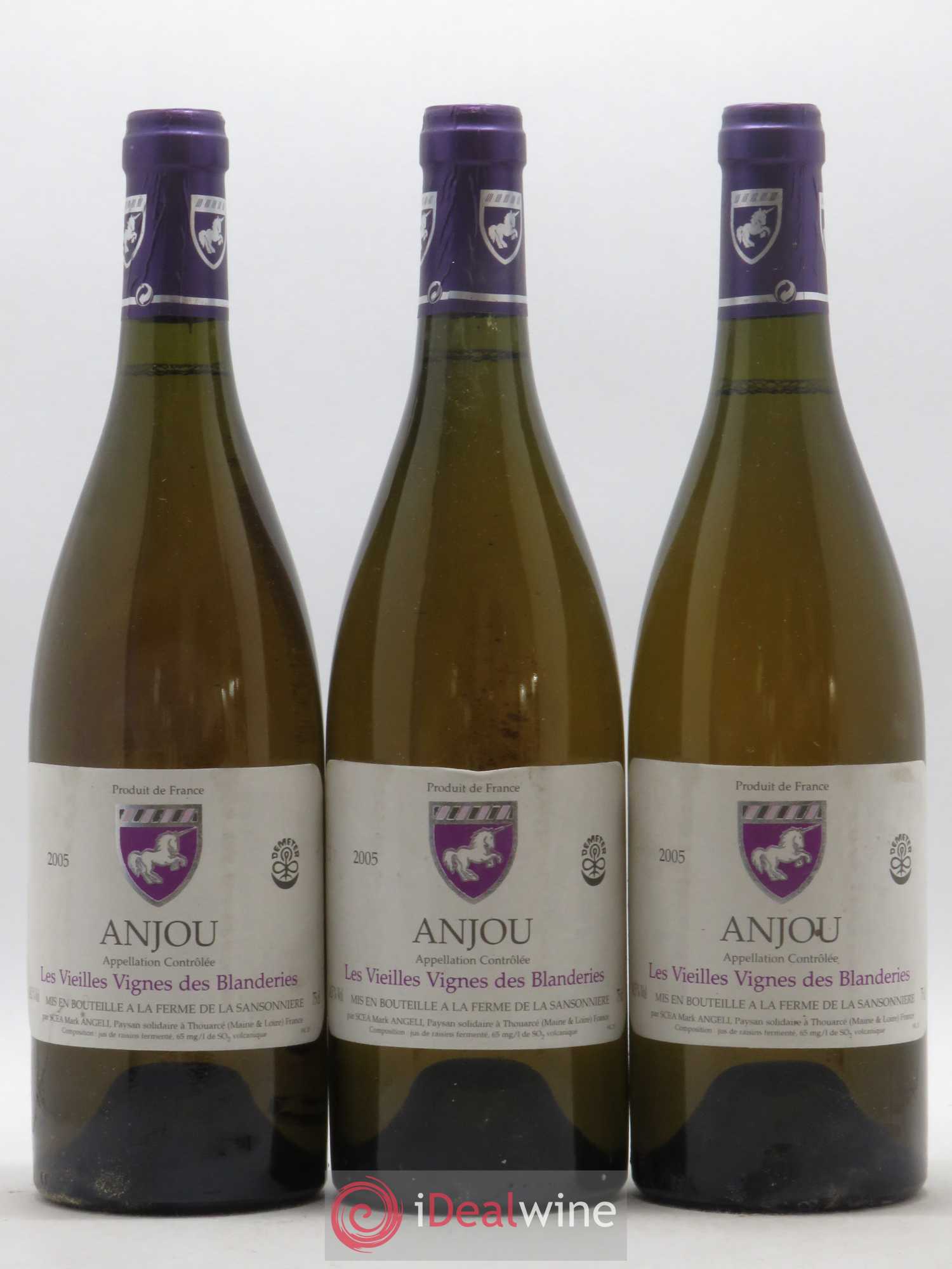 Anjou Les Vieilles Vignes des Blanderies Mark Angeli (Domaine) - Ferme de la Sansonnière 2005 - Lot de 3 bouteilles - 0