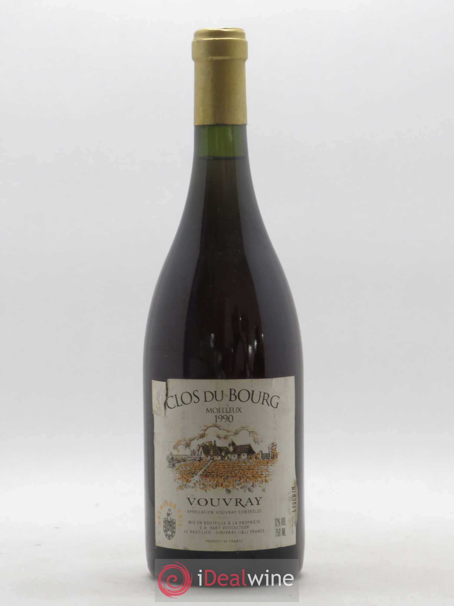Vouvray Clos du Bourg Moelleux 1ère trie Domaine Huet 1990 - Lotto di 1 bottiglia - 0