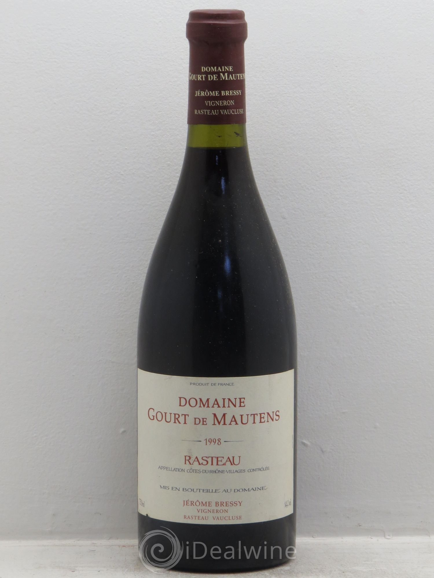 Rasteau Domaine Gourt de Mautens - Jérôme Bressy 1998 - Lot de 6 bouteilles - 0
