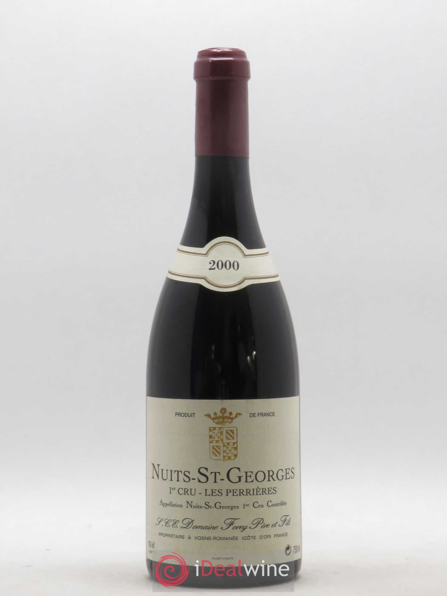 Nuits-Saint-Georges 1er Cru Les Perrières Forey Père et Fils (Domaine) 2000 - Lot de 1 bouteille - 0