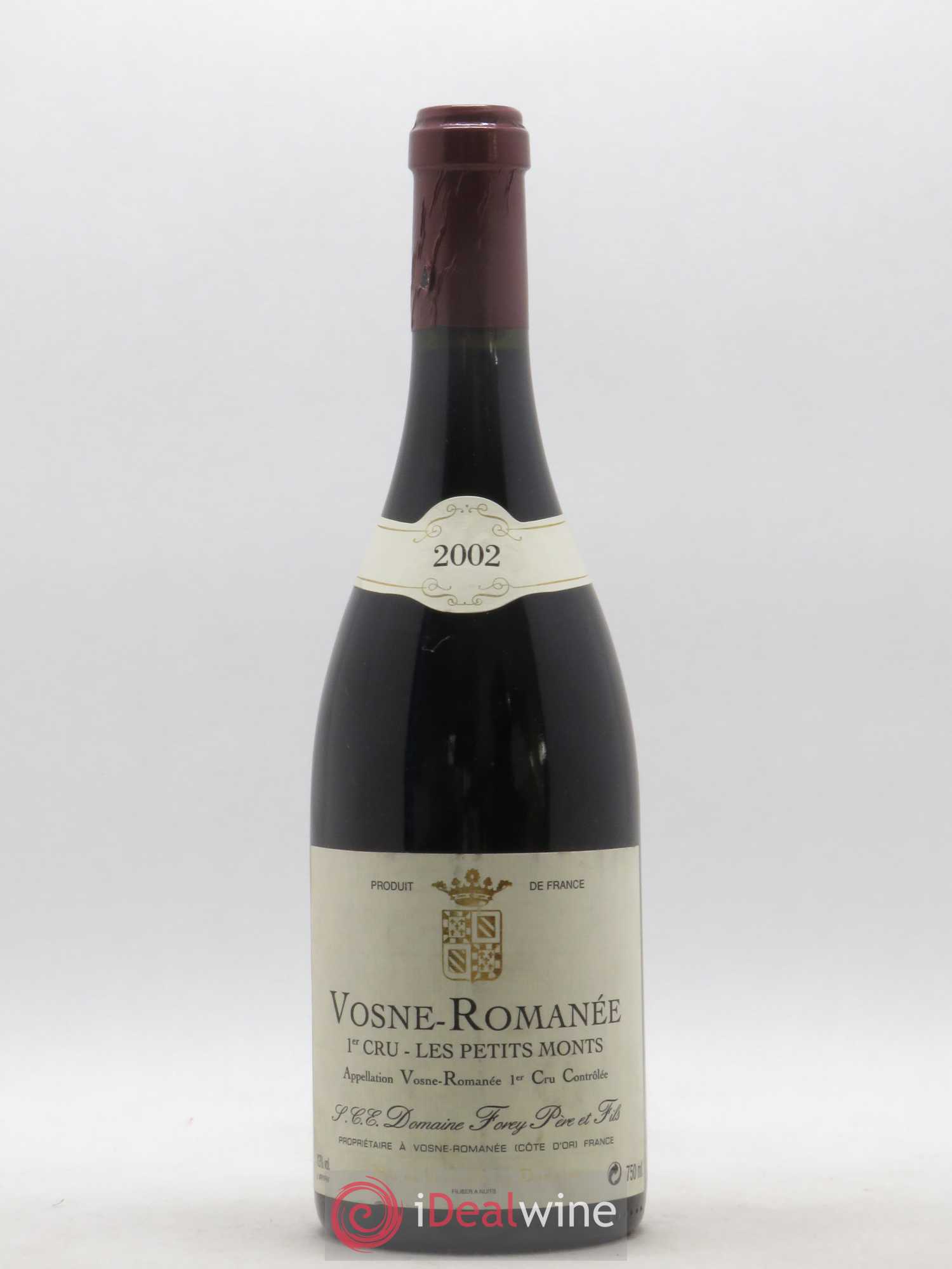 Vosne-Romanée 1er Cru Les Petits Monts Forey Père et Fils (Domaine) 2002 - Lot de 1 bouteille - 0