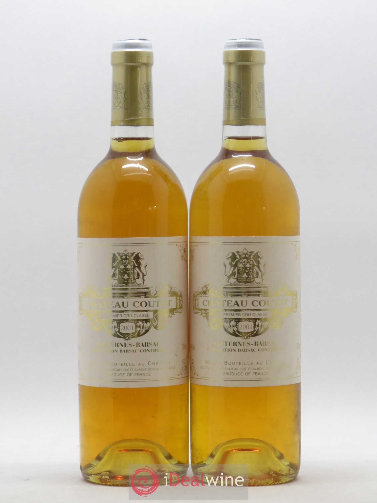 Château Coutet 1er Grand Cru Classé 2001 - Lotto di 2 bottiglie - 0