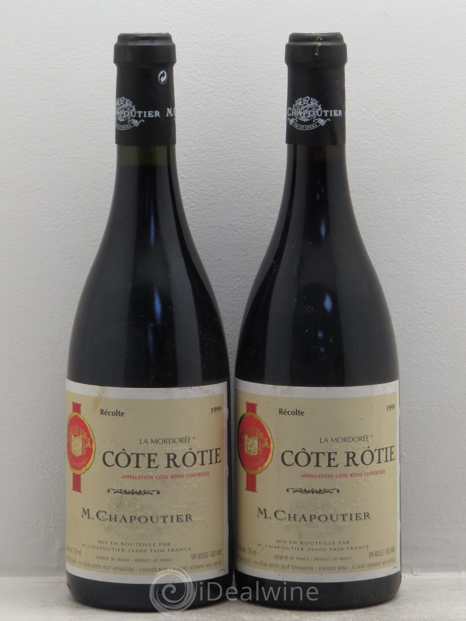 Côte-Rôtie La Mordorée Chapoutier 1999 - Lot de 2 bouteilles - 0