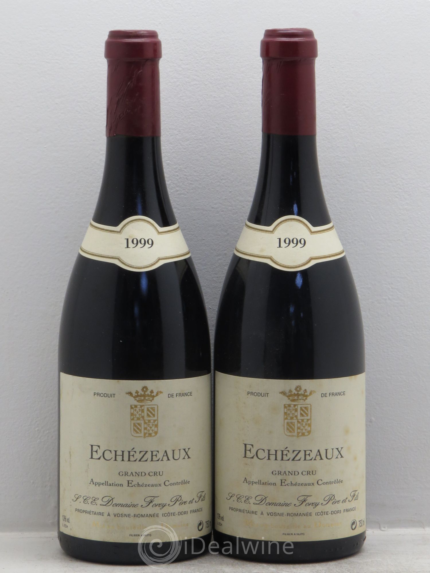 Echezeaux Grand Cru Domaine Forey 1999 - Lot de 2 bouteilles - 0